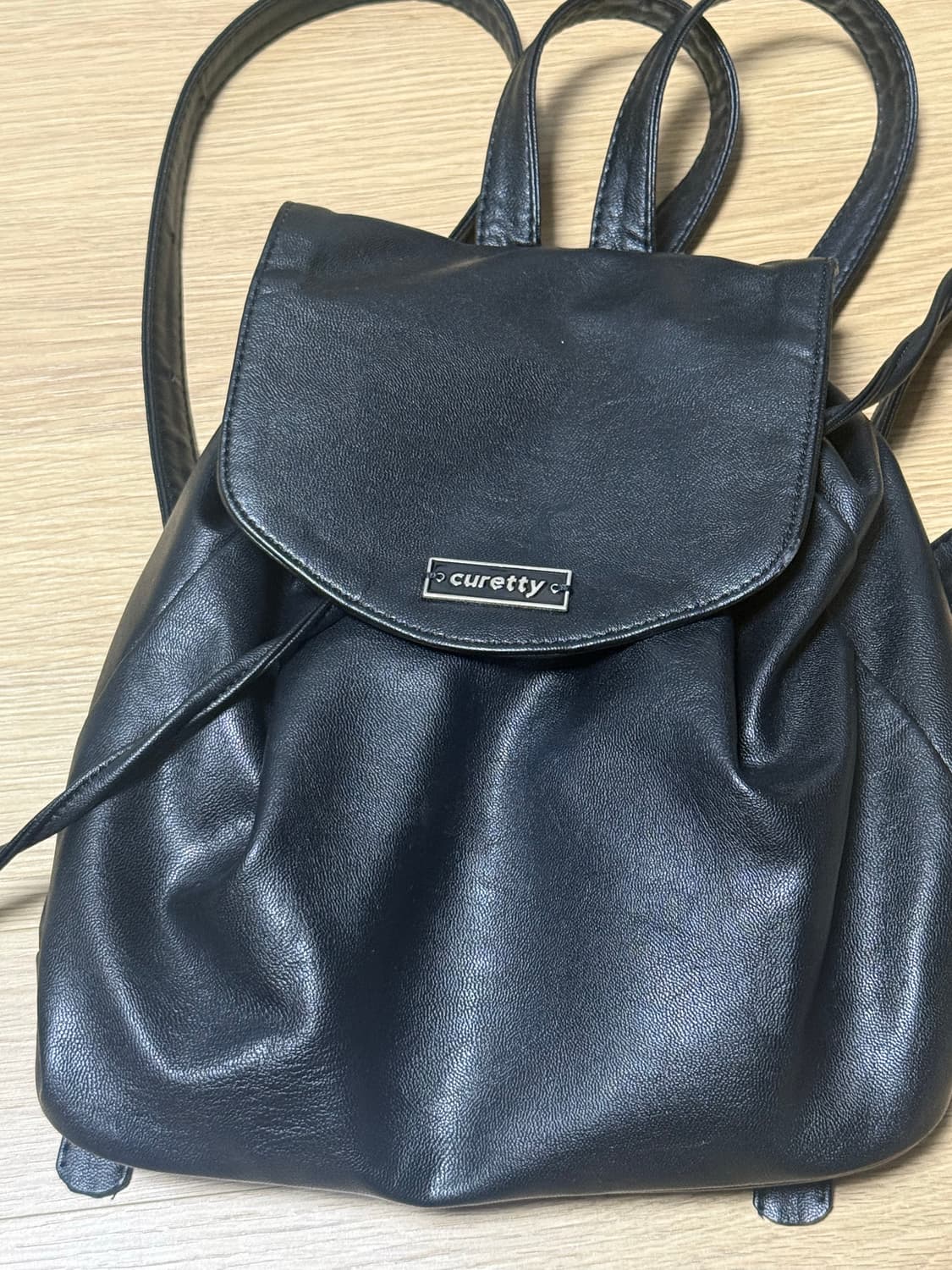 (반택포) 큐리티 가죽 백팩 상품이미지3
