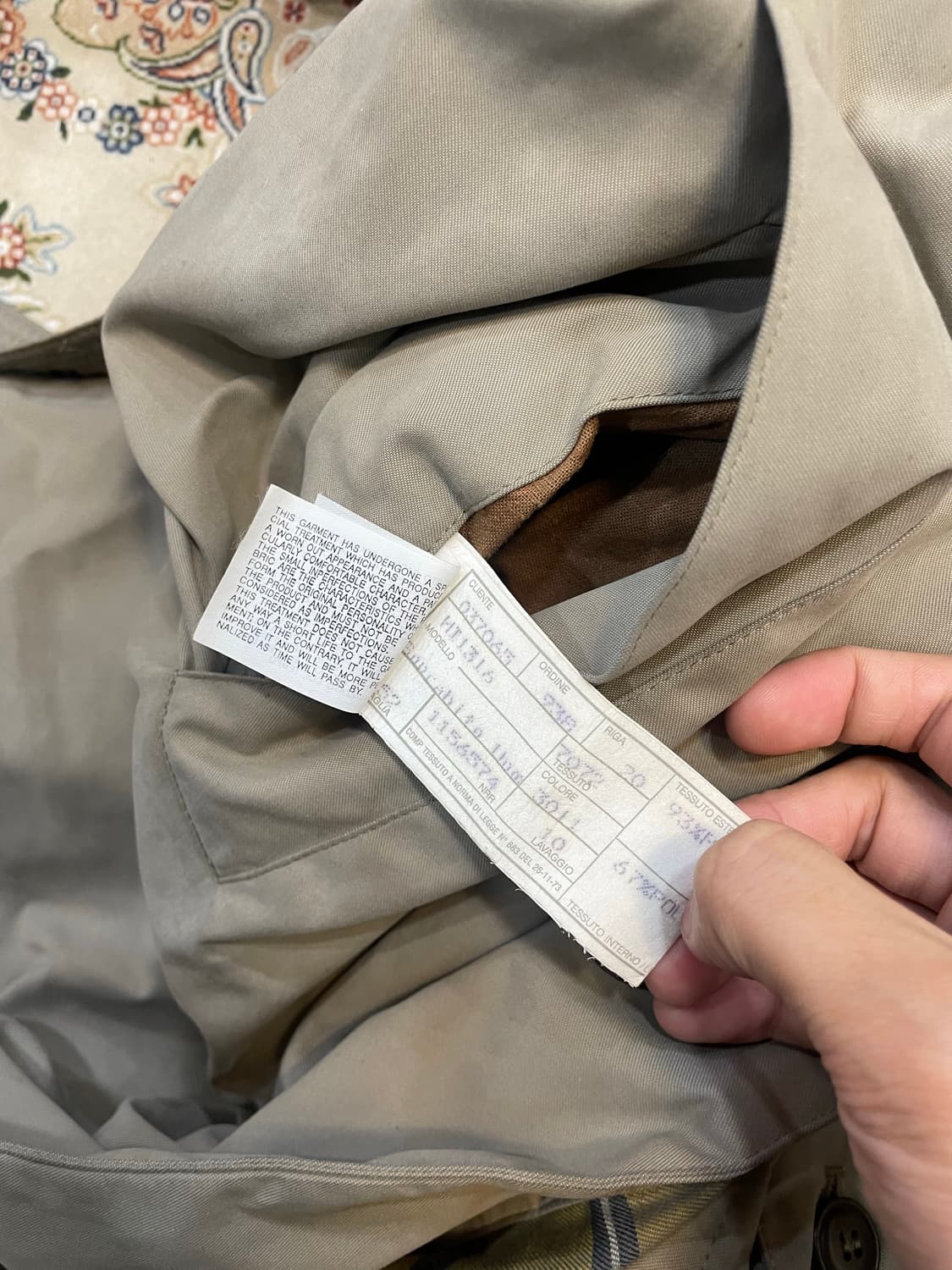 조르지오 아르마니 르 콜레지오니 이탈리아 90S 트렌치 코트 XL 상품이미지4