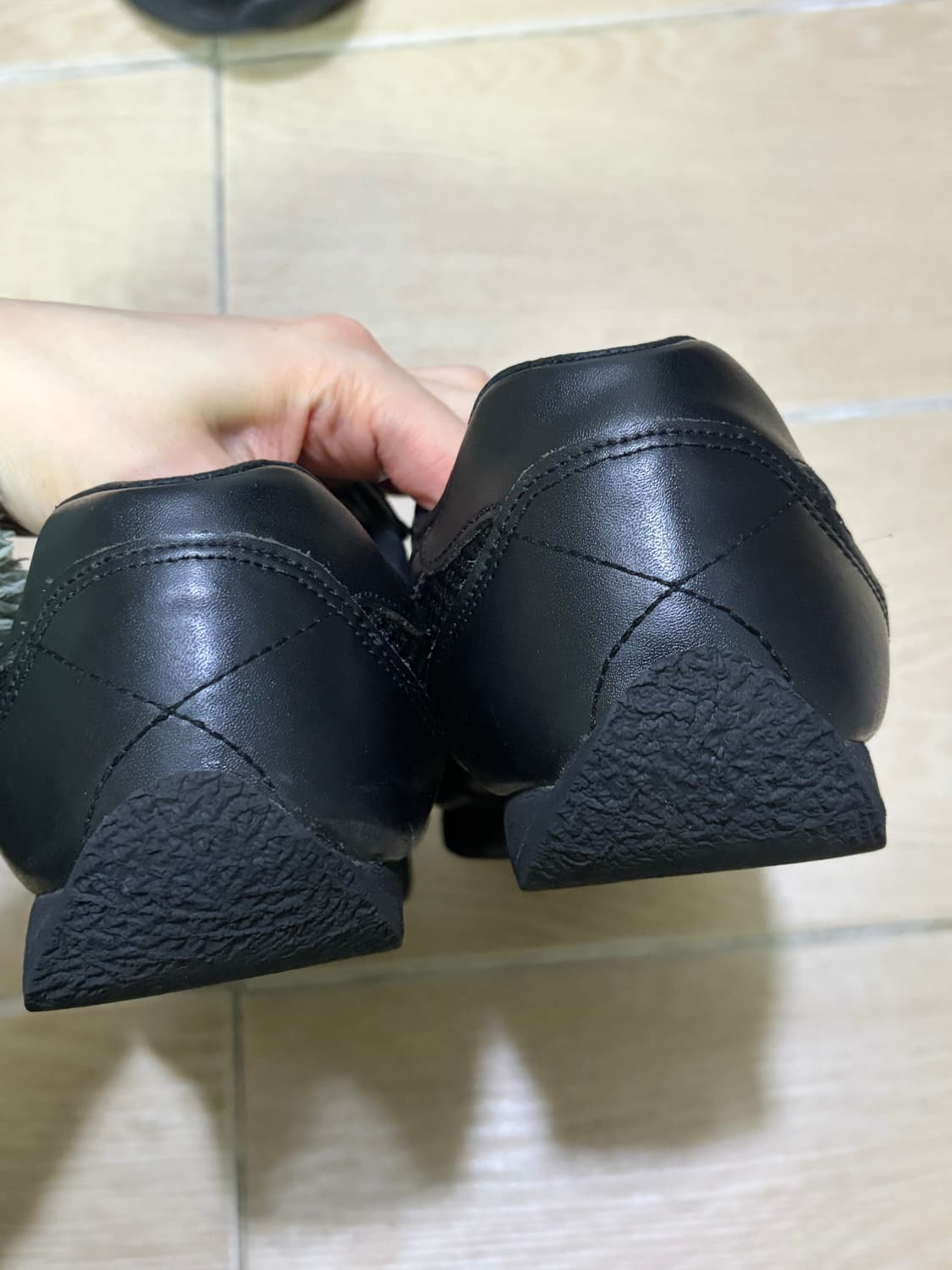 야세 스파이더 레더 스니커즈 블랙 240 상품이미지4