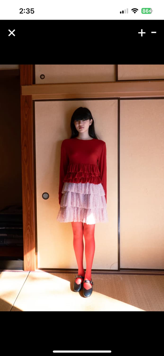 인앤양하모니 프릴 탑 레드 상품이미지1