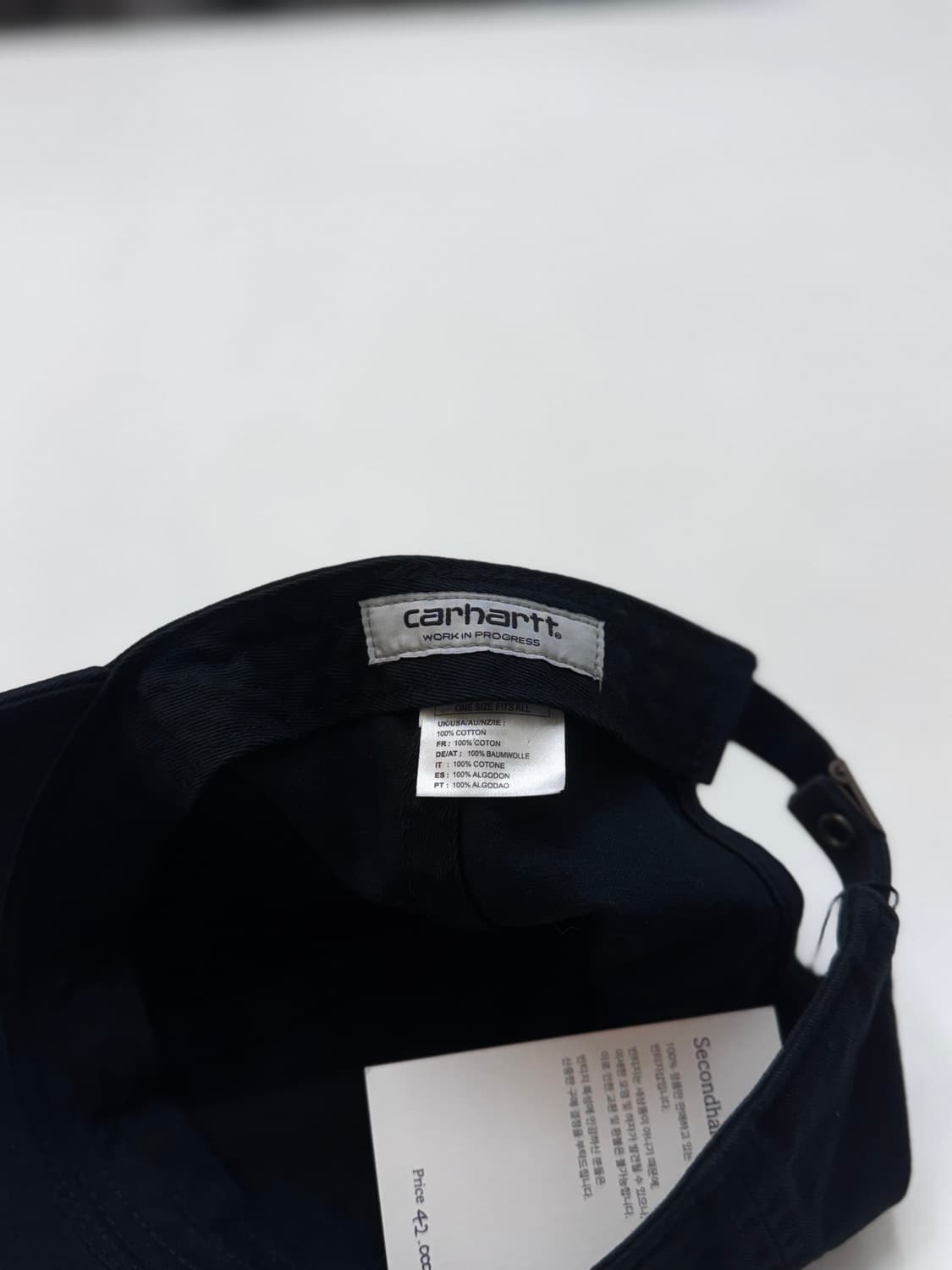 Carhartt 칼하트 블랙컬러 로고 볼캡 상품이미지4