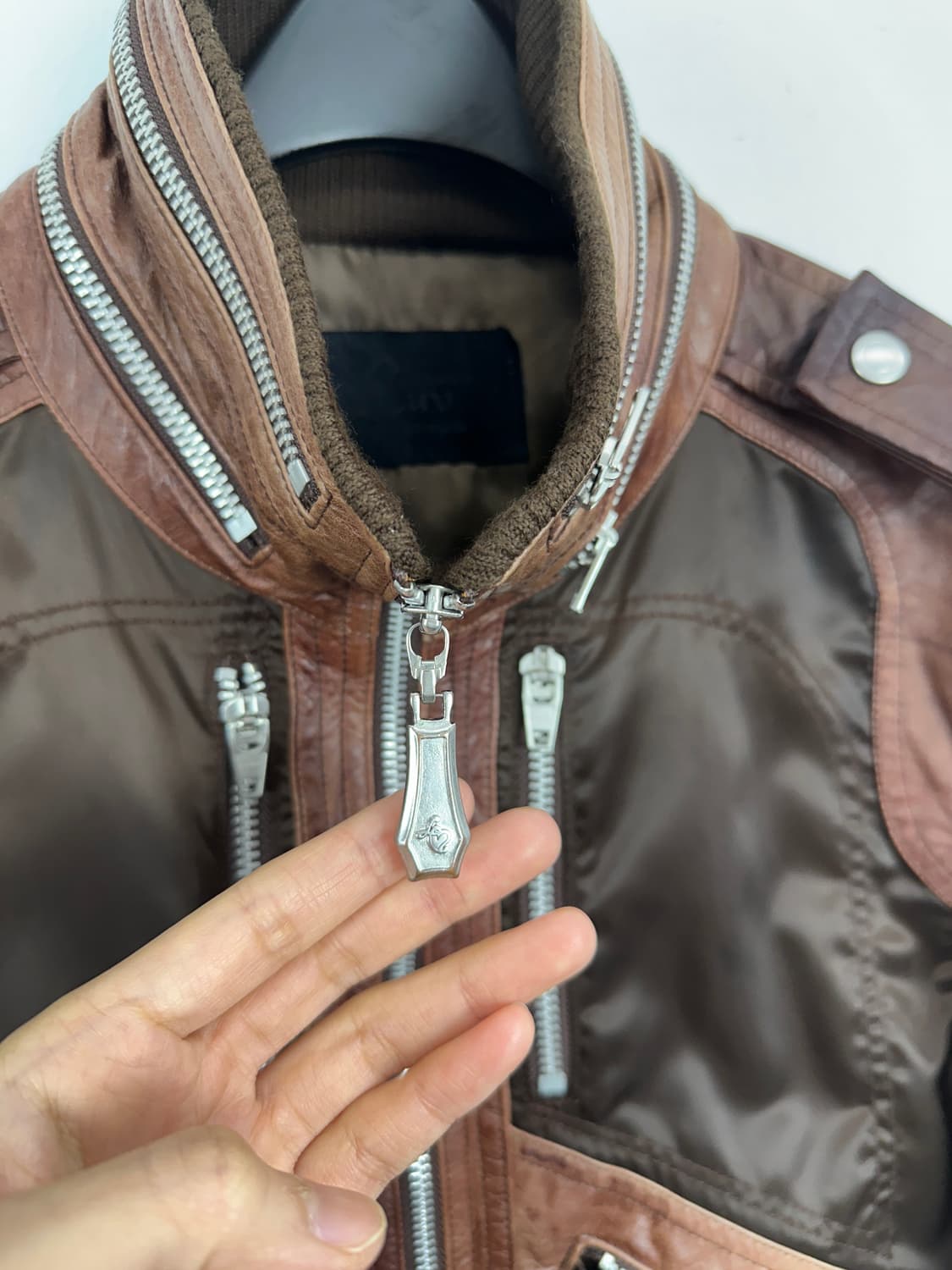 Luv Maison Kangaroo Leather Hybrid Jacke 상품이미지3