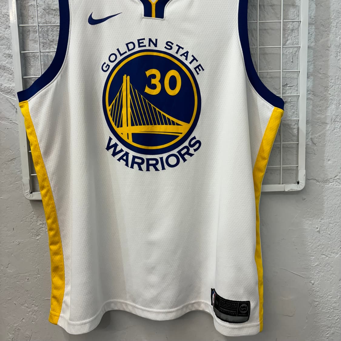 나이키 X NBA 골든스테이트 스테판 커리 마킹 슬리브리스 유니폼 2XL 상품이미지4