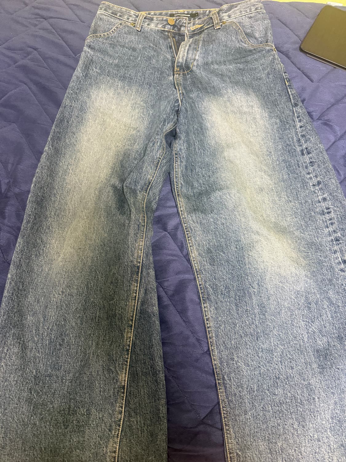 해칭룸 와이드커브진 워시드블루 1사이즈 상품이미지1