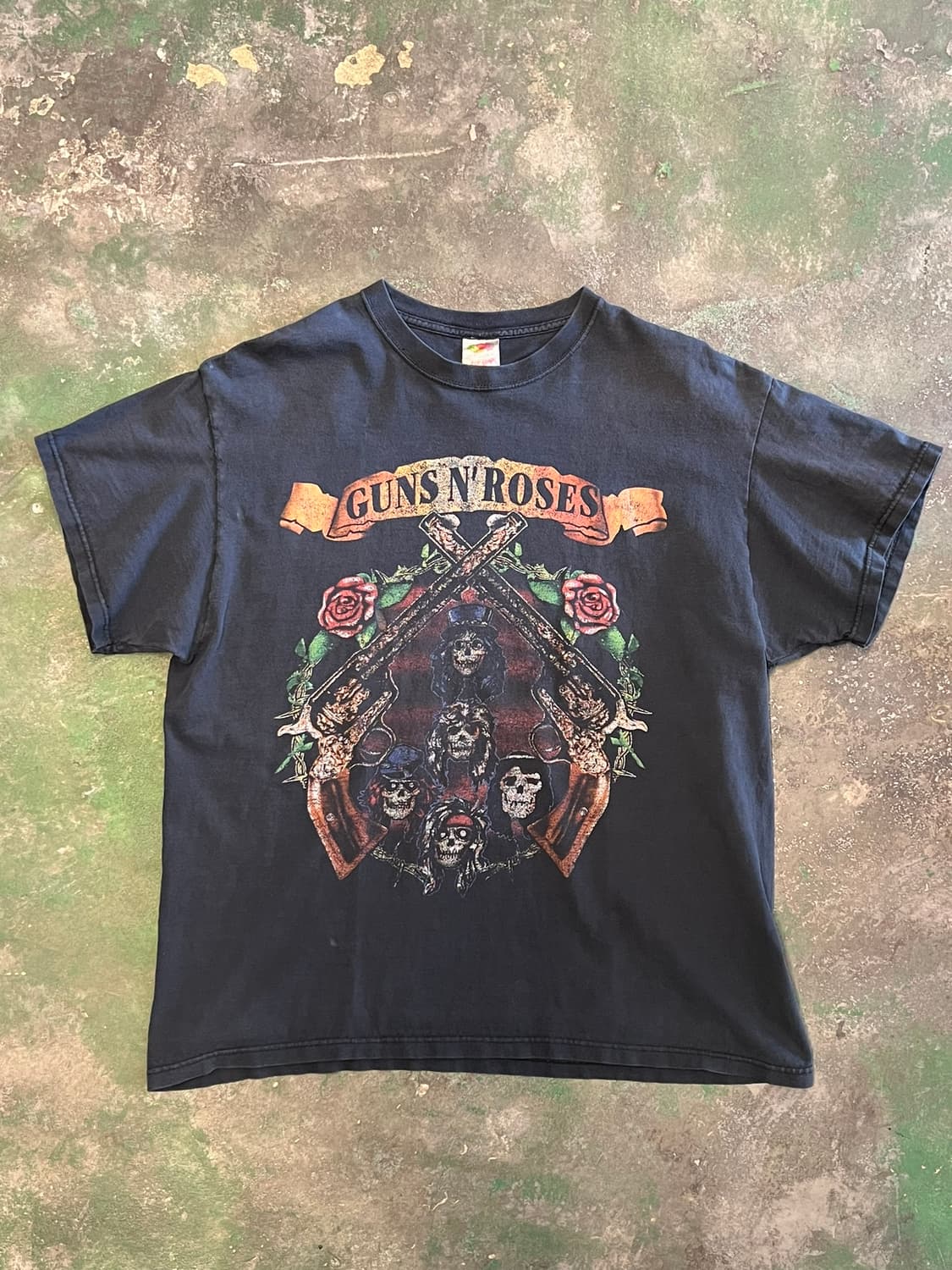 00's [XL] 빈티지 건즈앤로지스 바이커 밴드티 프룻오브더룸 페이딩 상품이미지1