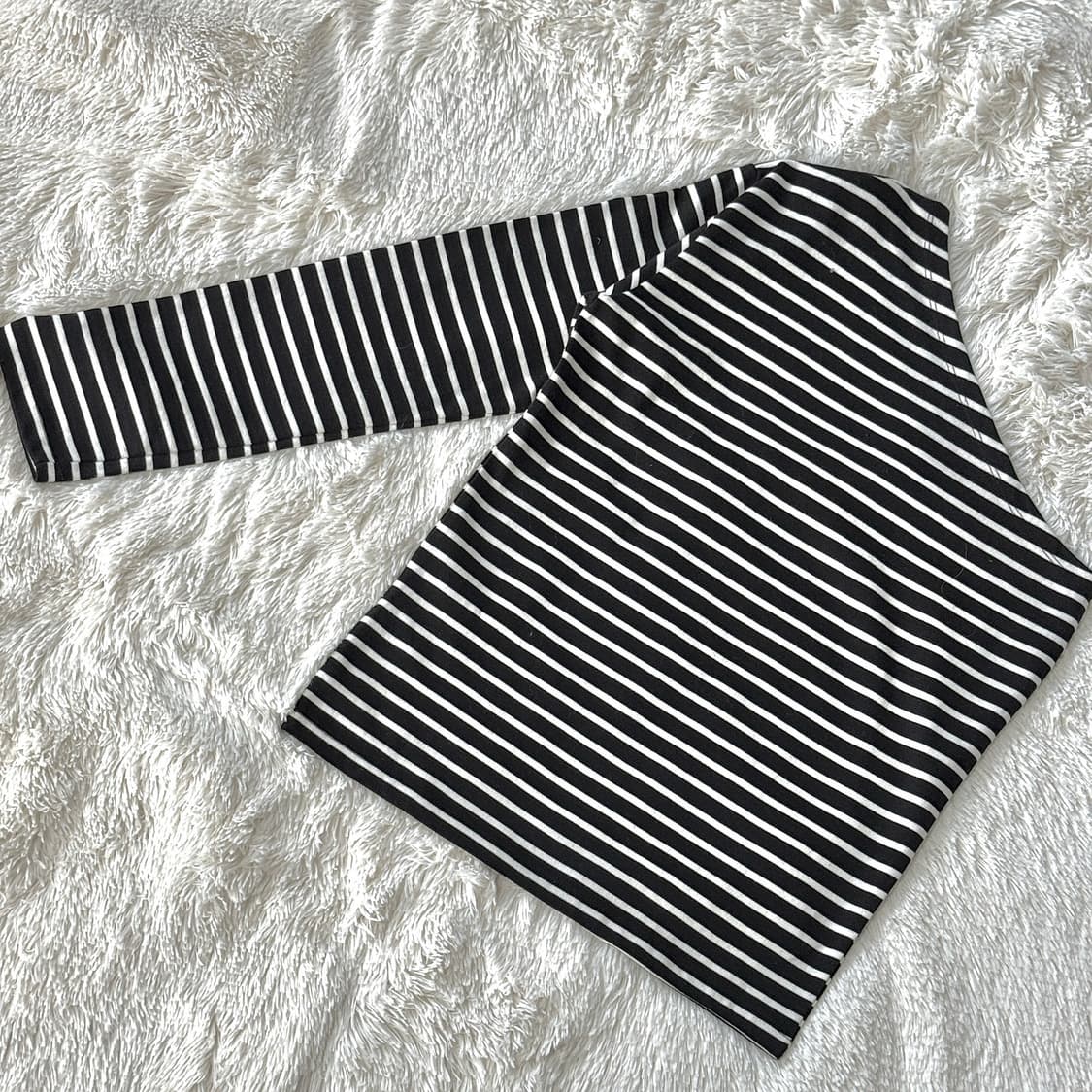 더프랭키샵 스트라이프 언발 저지 탑 상품이미지4