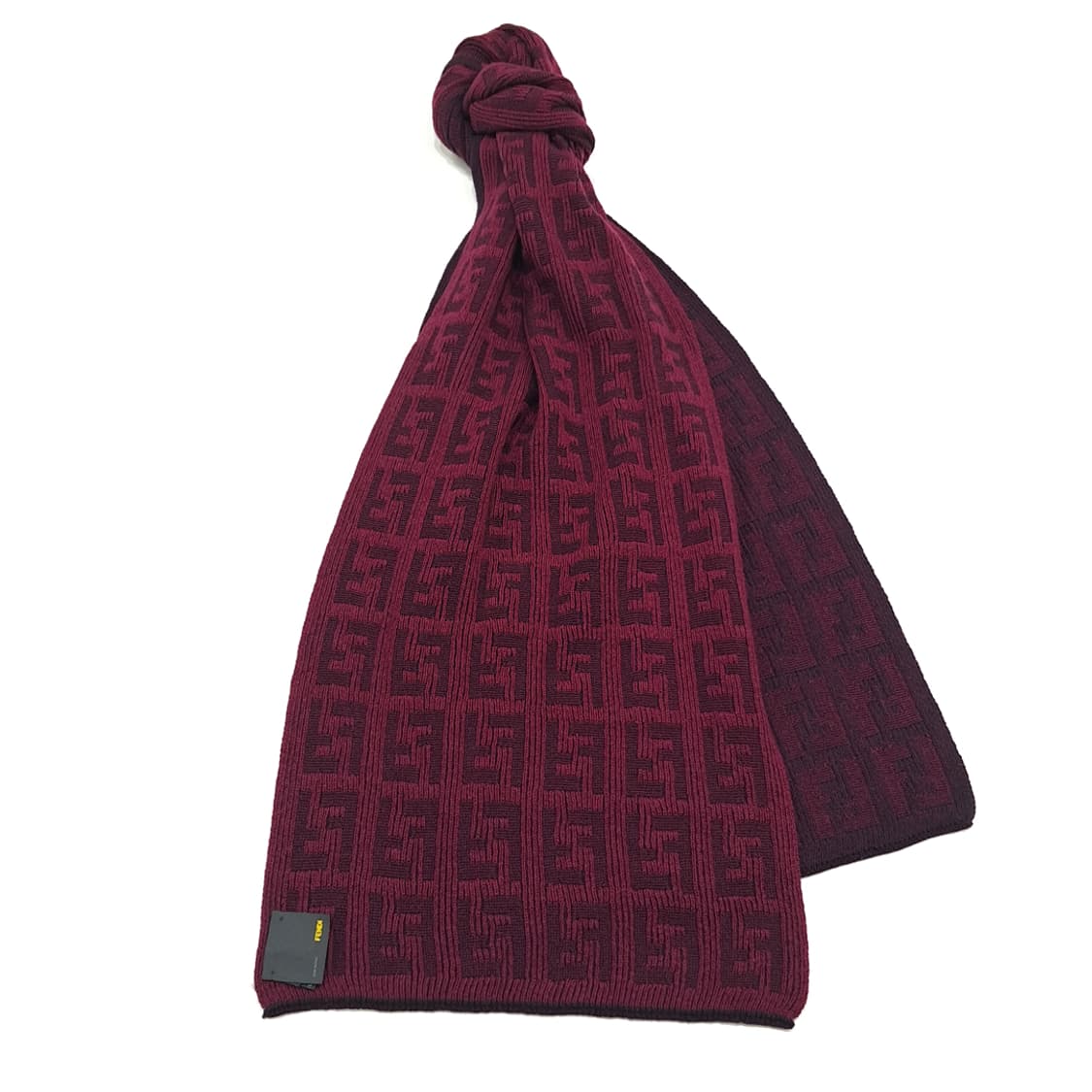 MX169 펜디 FF 모노그램 버건디 울 목도리 머플러 상품이미지2