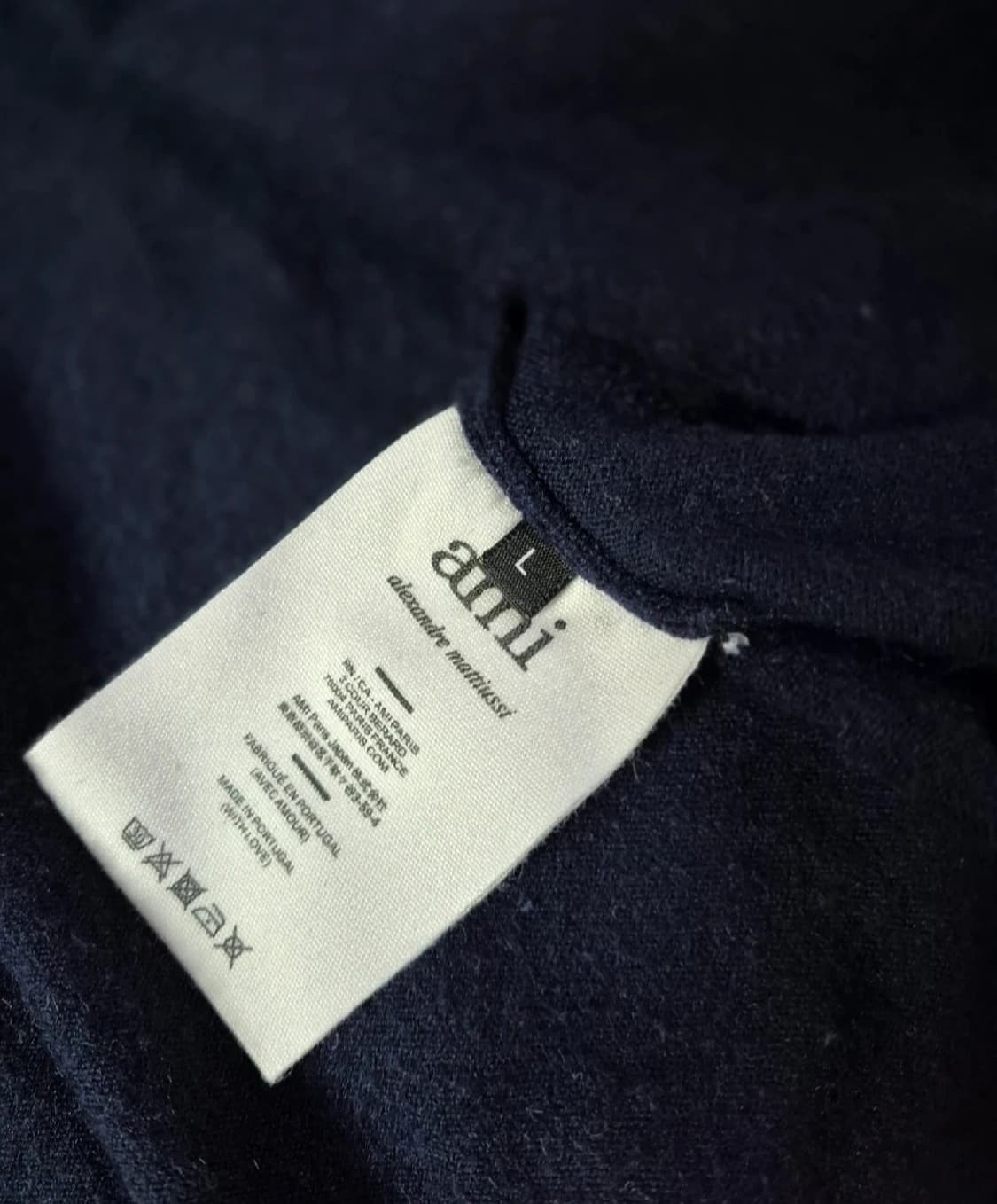 아미 하트 로고 네이비 남성 가디건 L 상품이미지4