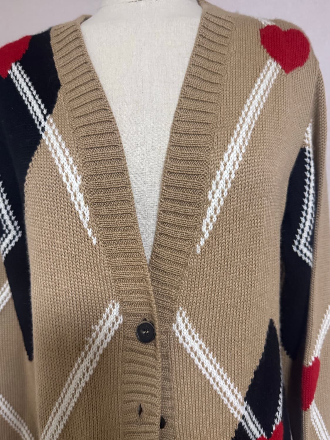 MSGM 아가일 니트 가디건 상품이미지2