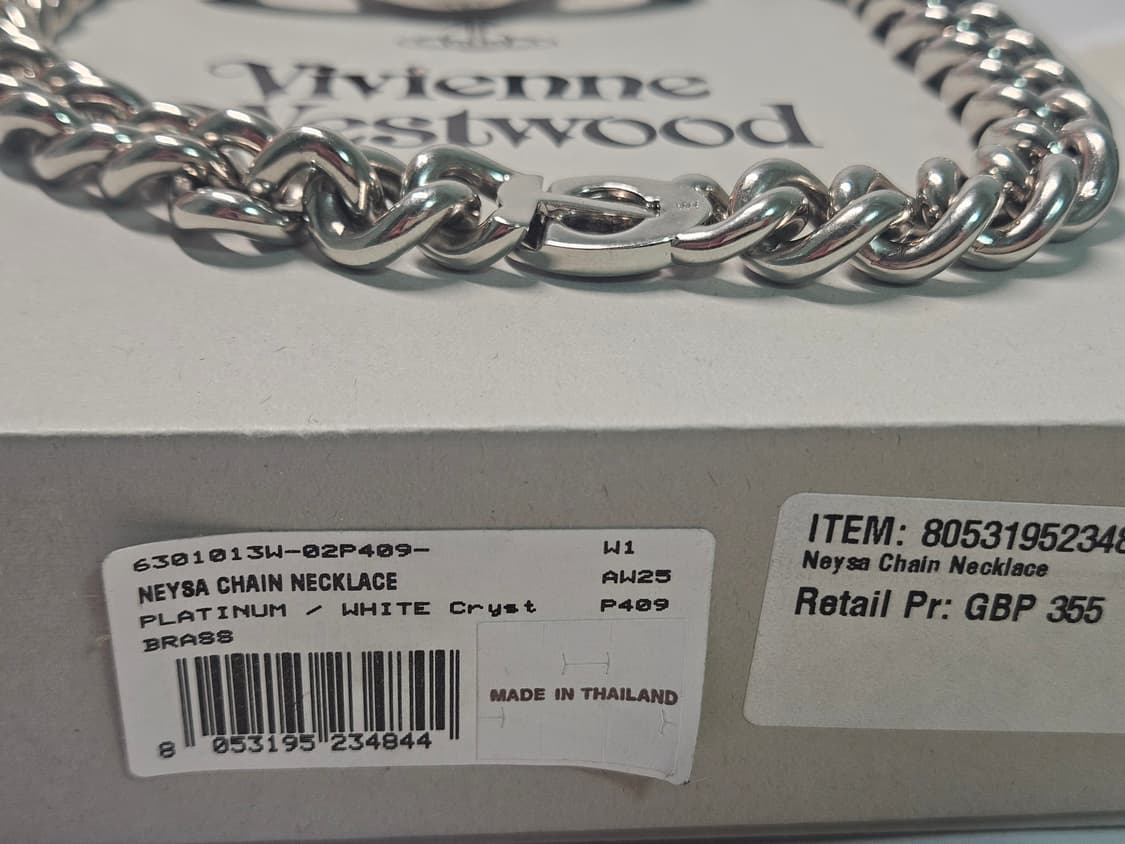 초희귀 비비안웨스트우드 네이사 체인 목걸이 상품이미지6