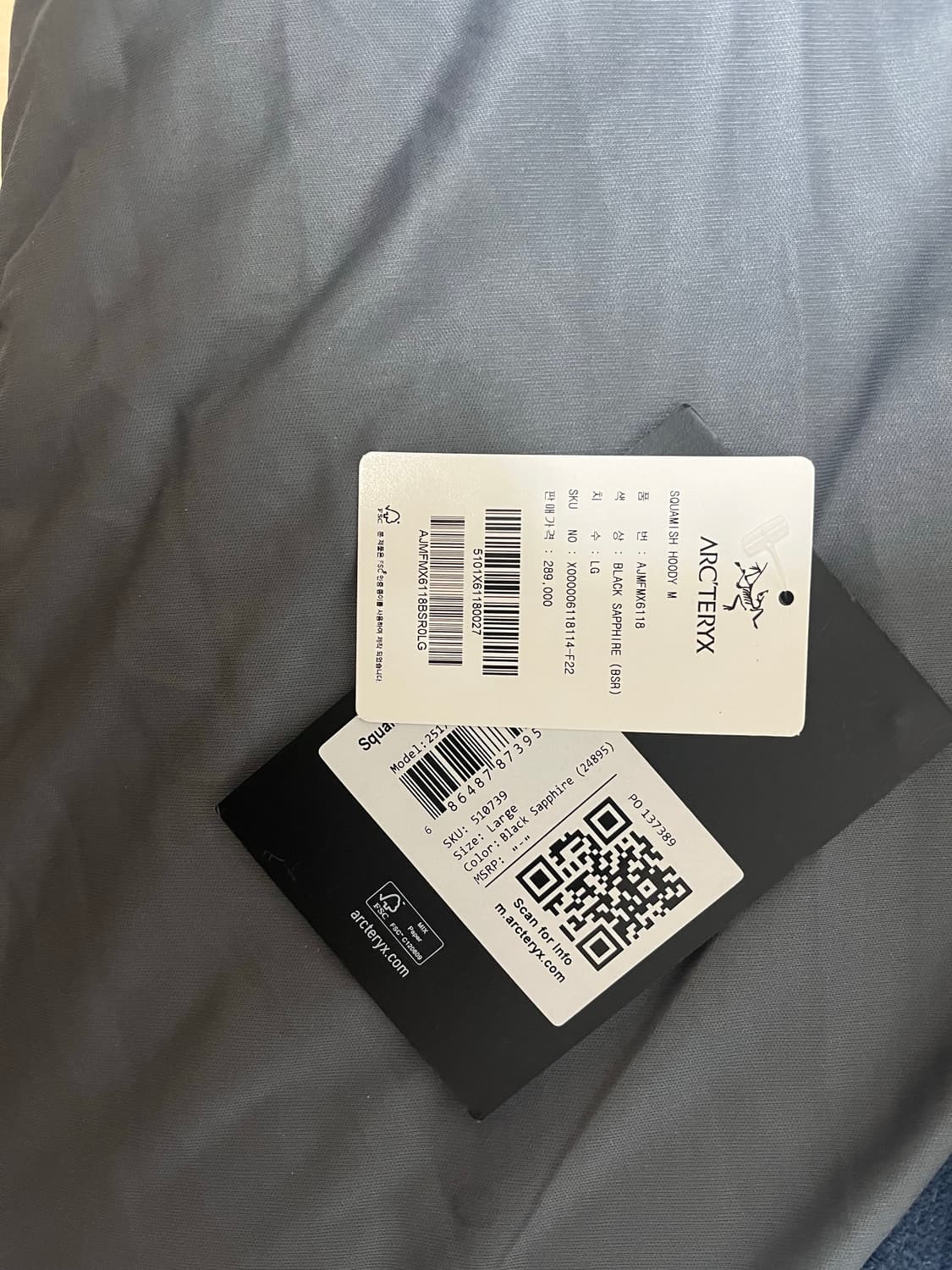 아크테릭스 스쿼미시 후드 블랙사파이어L 상품이미지2