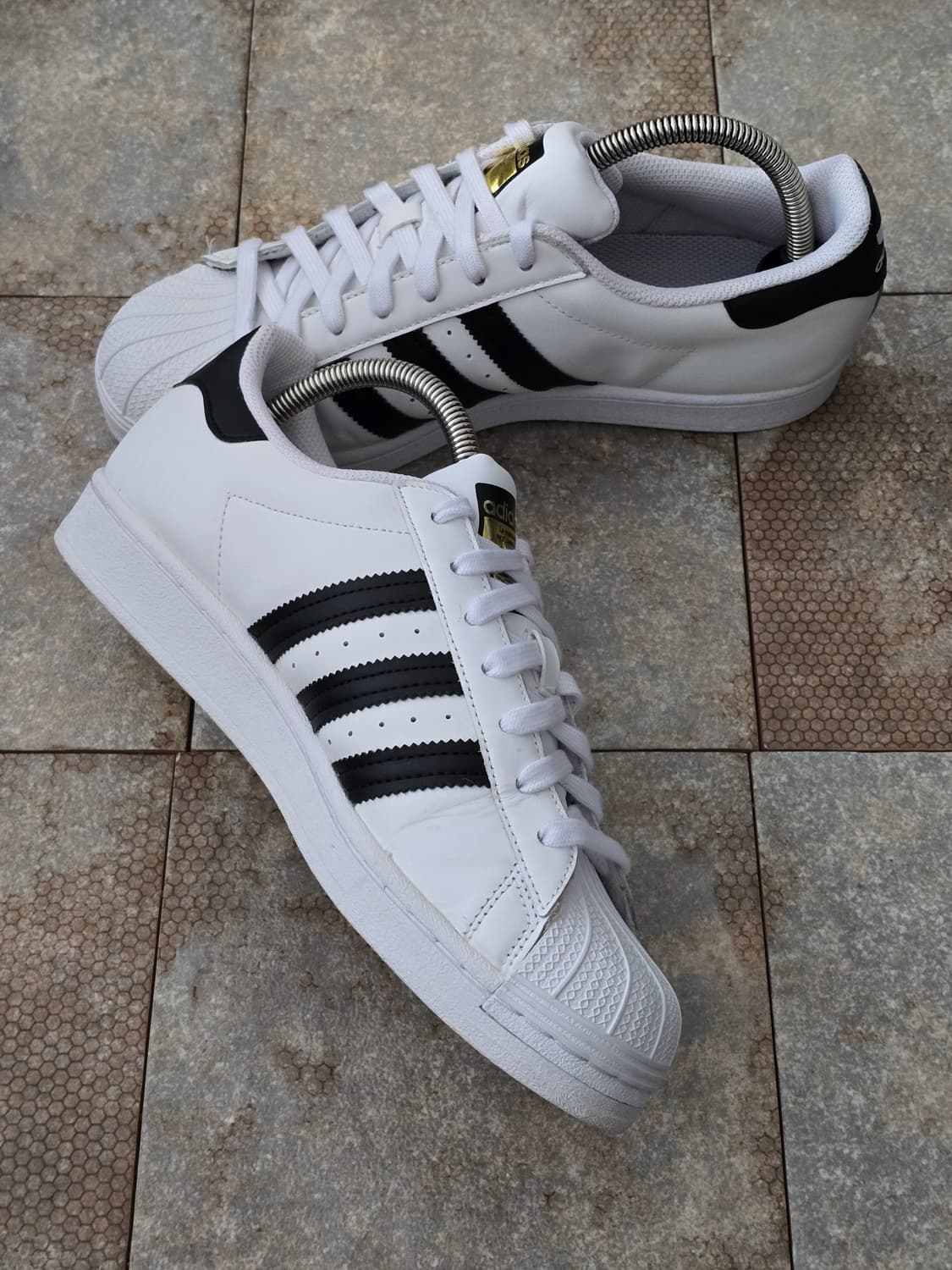 (265)아디다스 슈퍼스타 화이트 블랙  상품이미지4