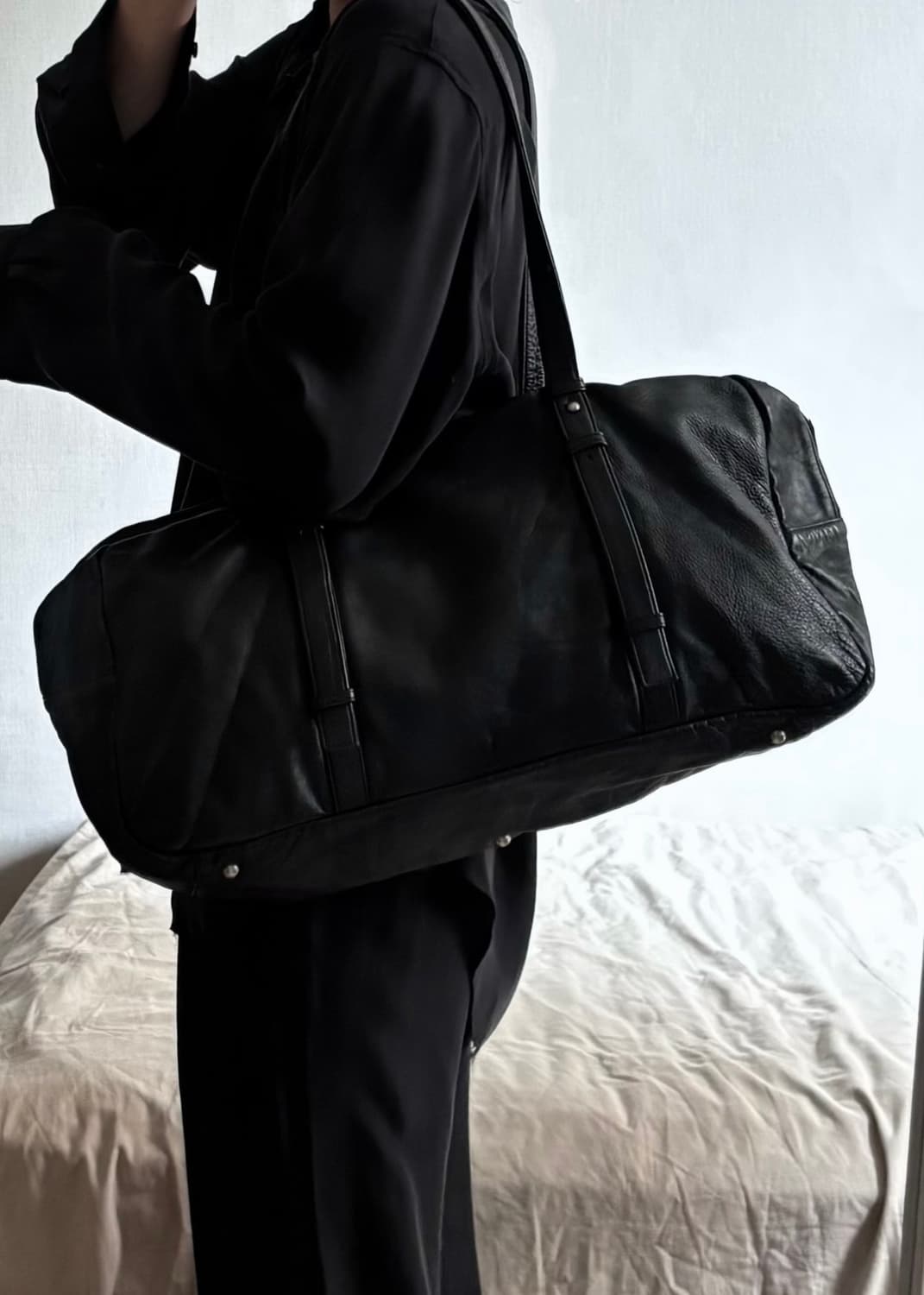 요지야마모토 레더 보스턴백 상품이미지5