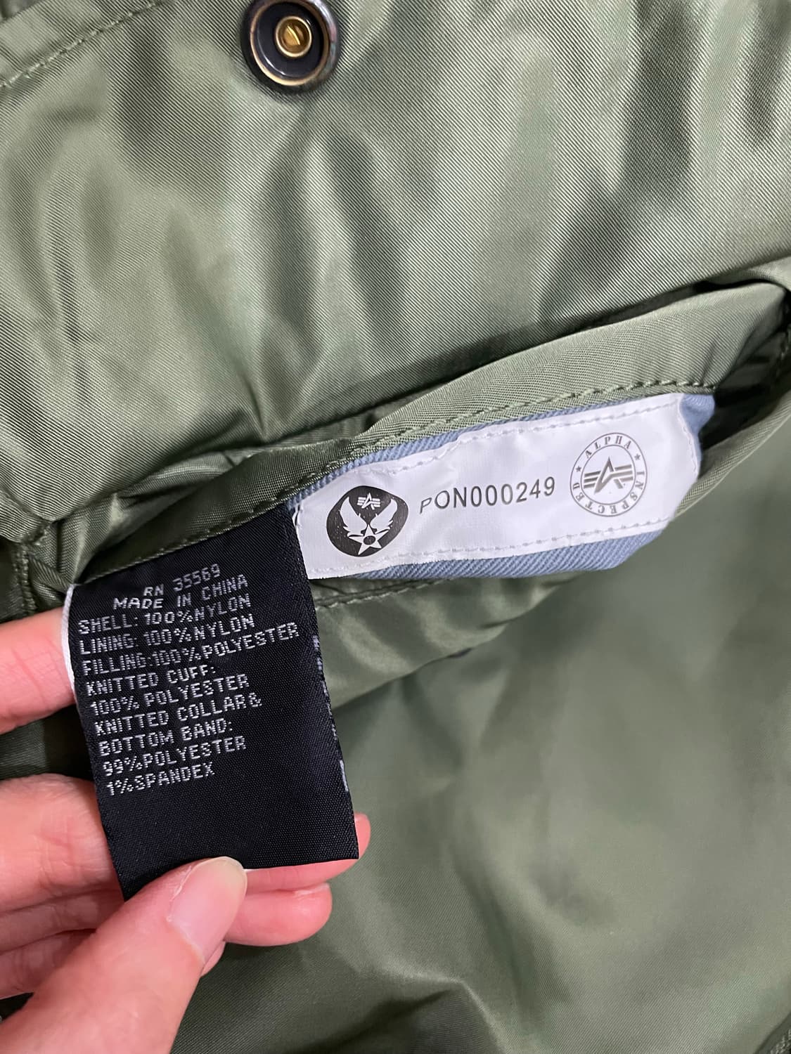 알파인더스트리 ma-1 마원 세이지 항공점퍼 상품이미지7