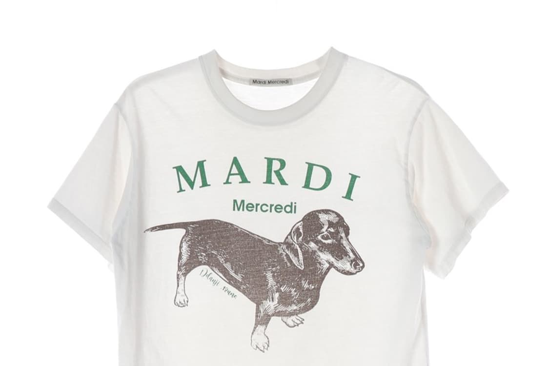 마르디메크르디 화이트 닥스훈트 반팔티 상품이미지3