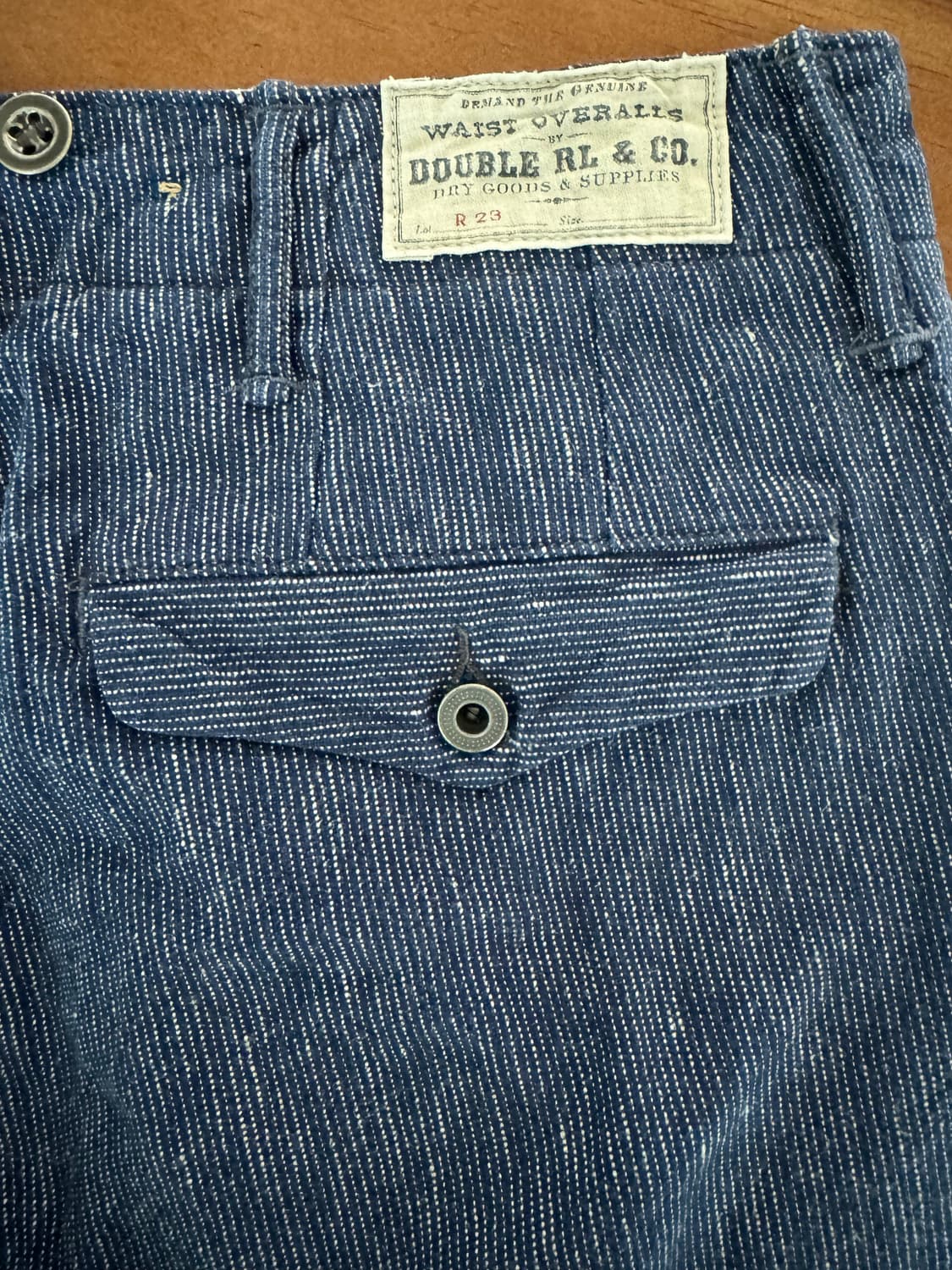 RRL 더블알엘 인디고 블루 와바시 오피서 팬츠 32 상품이미지8