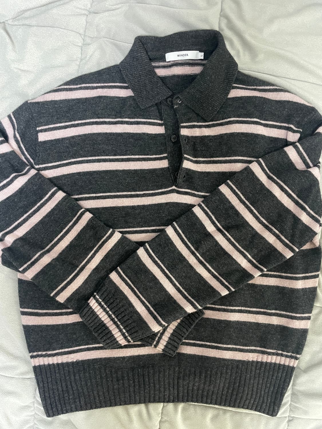 윈더 스트라이프 폴로 니트 상품이미지5