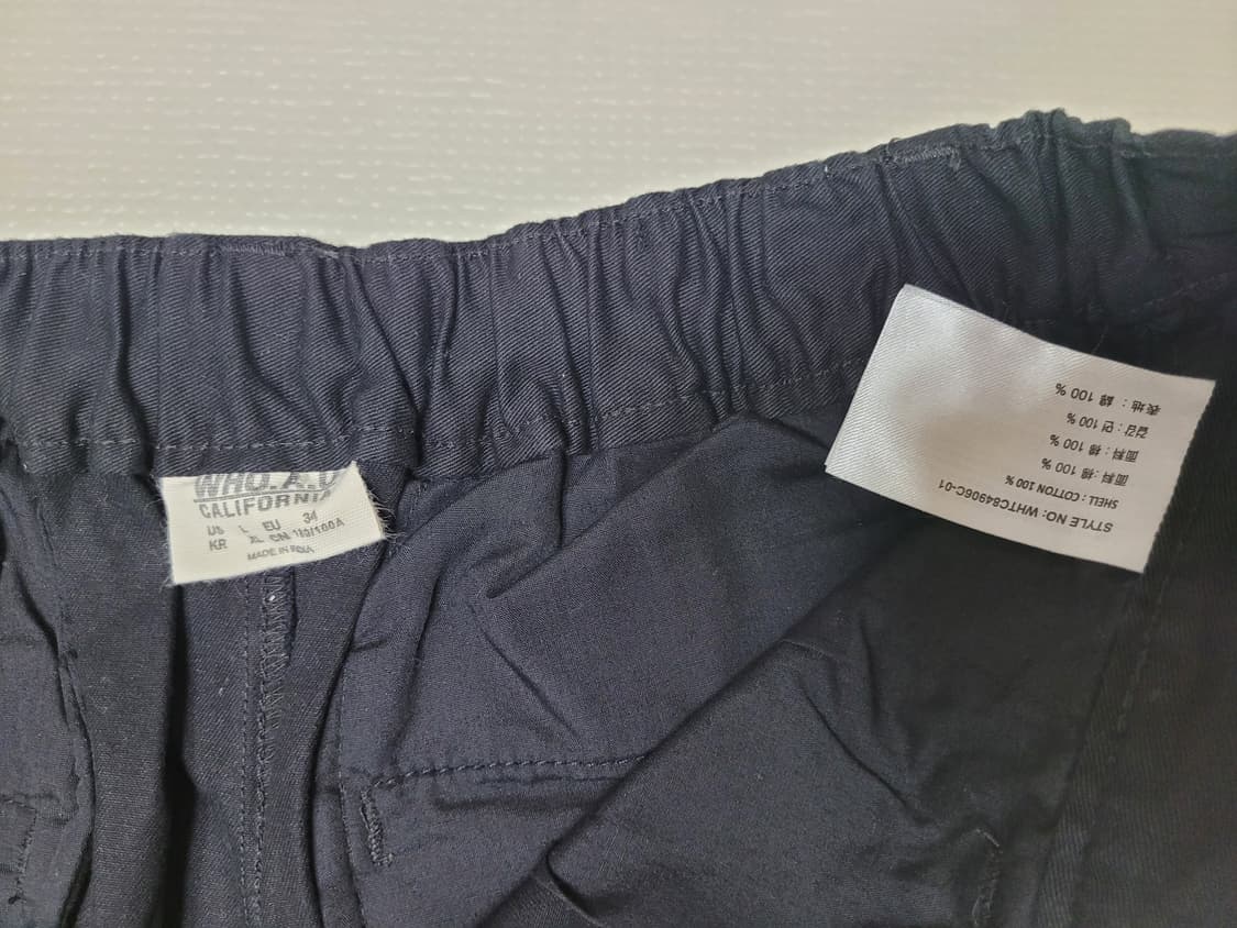 후아유 WHO.A.U 남자 하프밴딩 면바지 34 블랙 상품이미지6