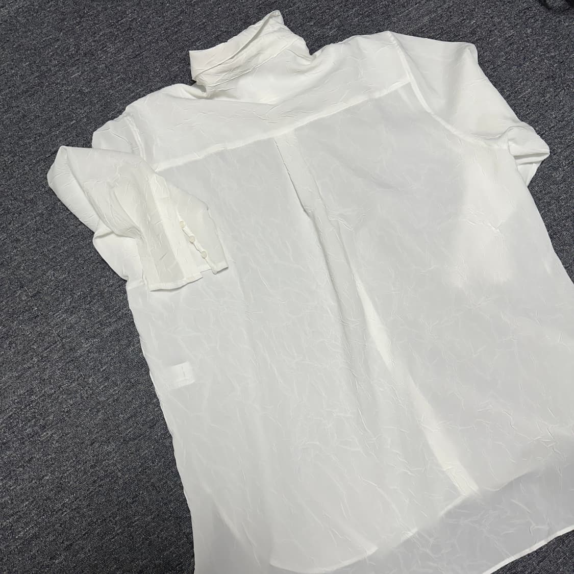 트리밍버드 대디핏셔츠 크리즈 화이트 상품이미지4