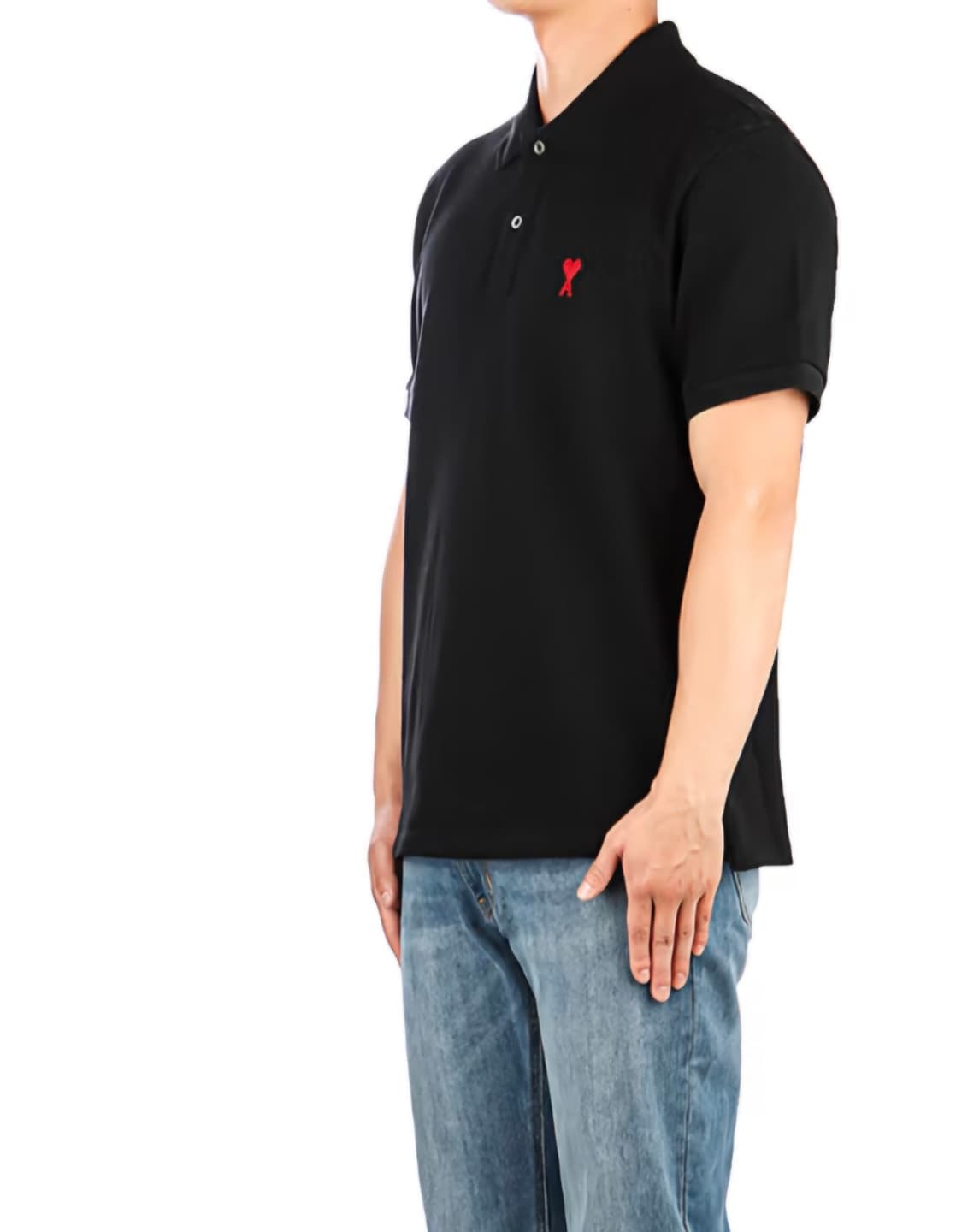 (새상품) 아미 스몰하트로고 반팔 카라티 상품이미지5