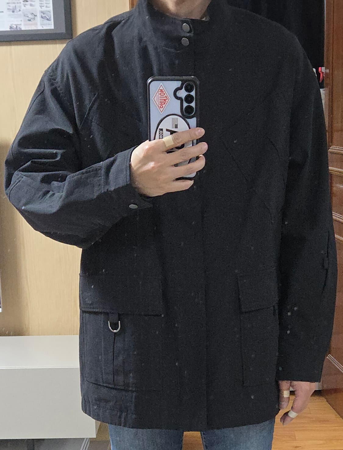 (착샷) 리버클래시 립스탑 모즈 자켓 블랙  상품이미지10