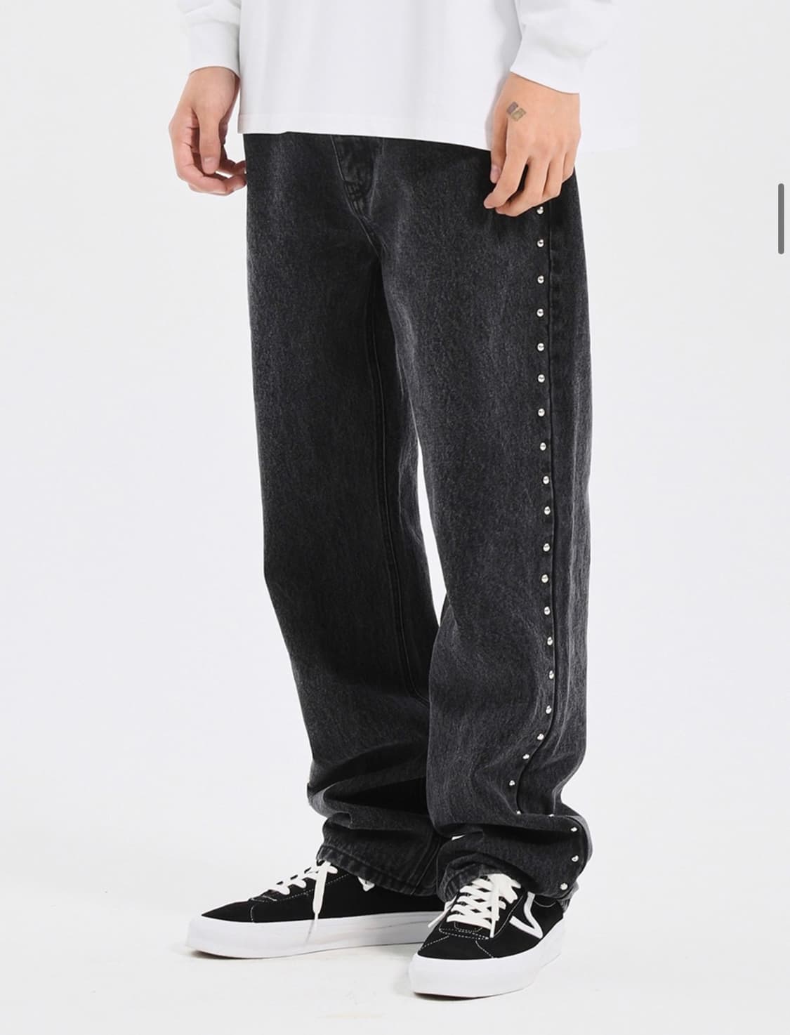 엑스트라오디너리 스터드 데님 블랙 M 상품이미지1