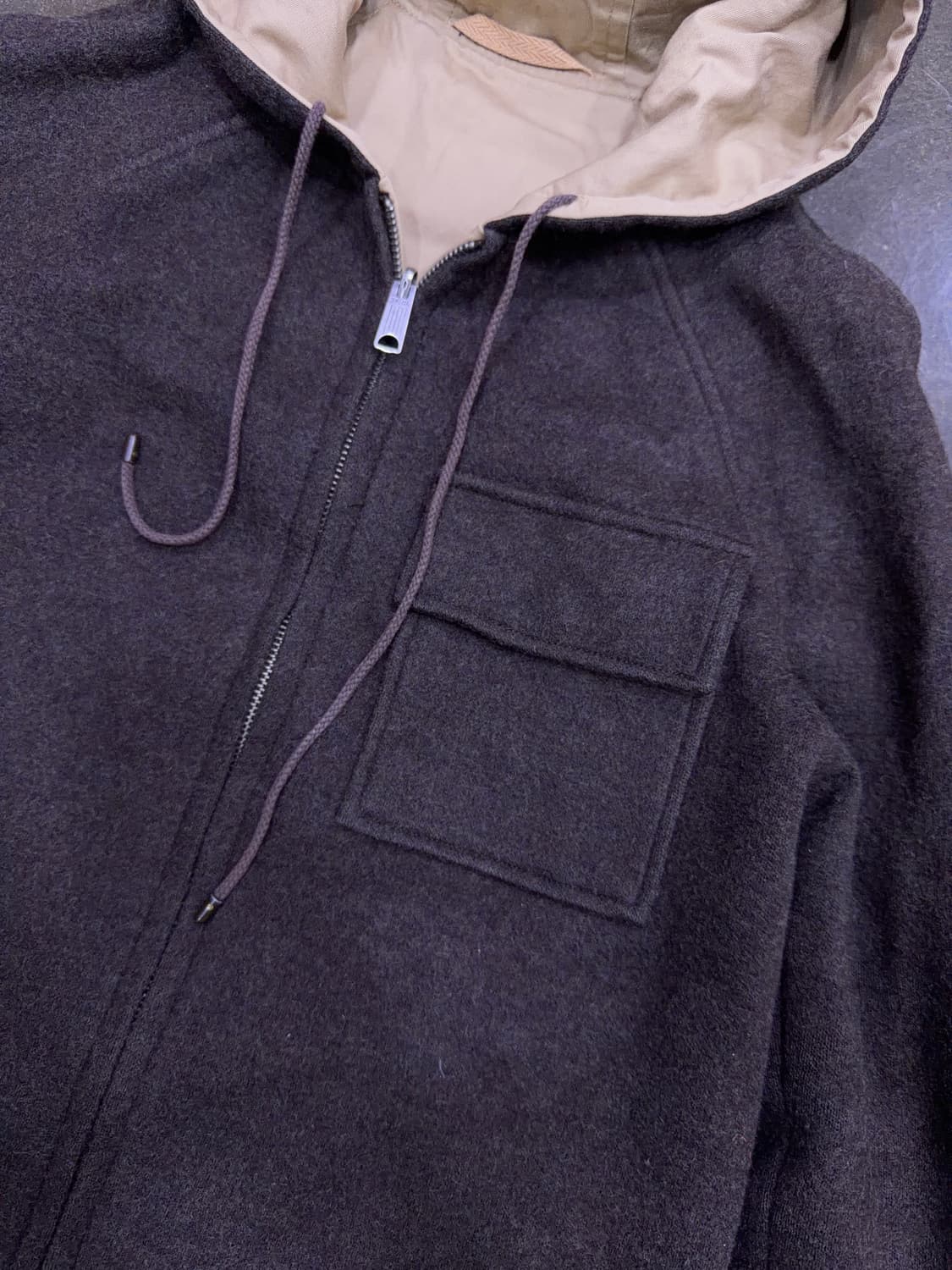 랄프로렌 폴로 우먼스 리버시블 후드 코트 자켓 브라운 베이지 S 상품이미지6