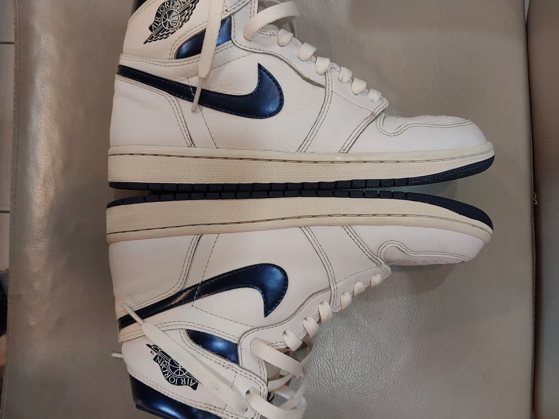 나이키 에어 조던 1 레트로 하이 OG 메탈릭 네이비 맨사이즈 250mm 상품이미지7