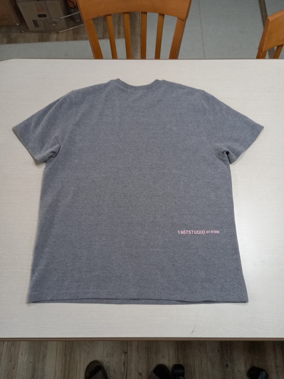 L100 1987STUDIO 박시 반팔셔츠 그레이 L-692 상품이미지2