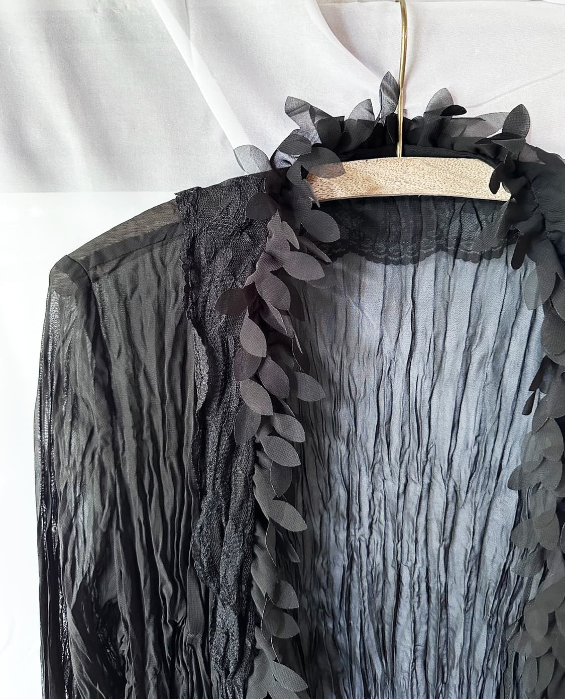 JPV sheer crinkle frill cardigan 상품이미지8