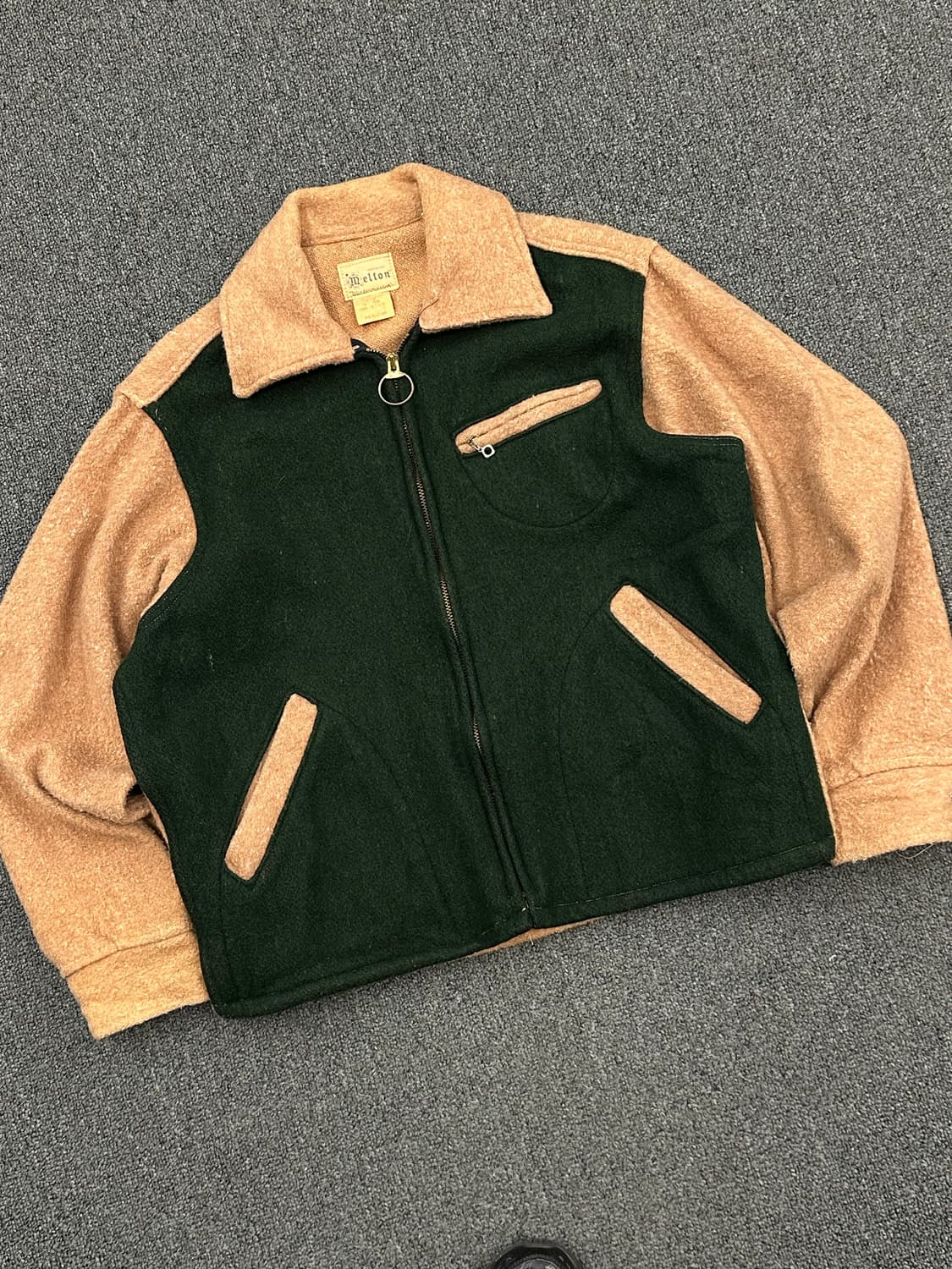 M)Melton 빈티지 울 스포츠 자켓 상품이미지3