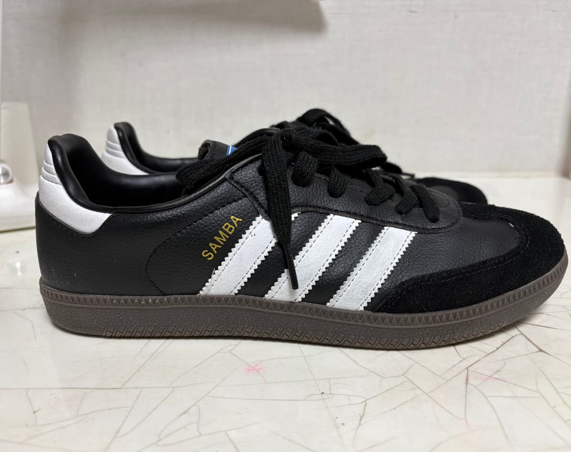 아디다스 공용 스니커즈 삼바 OG 블랙 화이트 검 상품이미지2