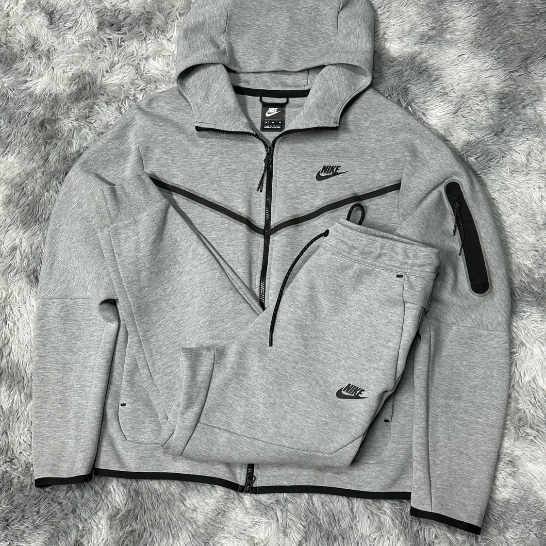 나이키 nsw 테크플리스 트레이닝 세트 회색 상품이미지1