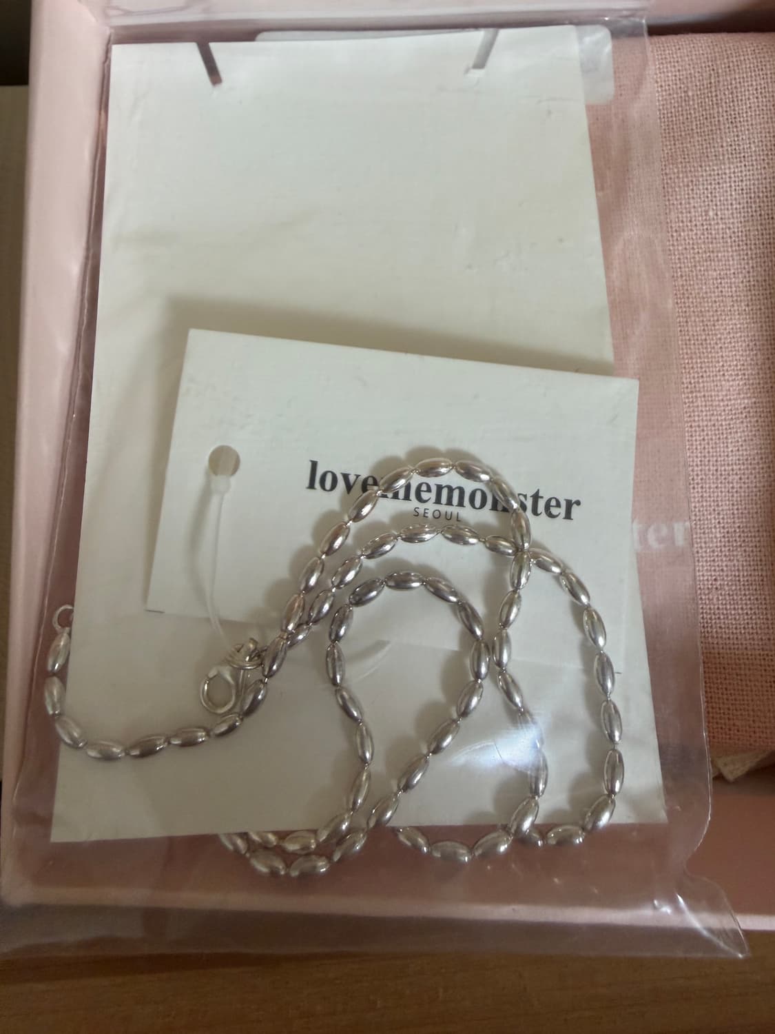 (새상품)러브미몬스터 실버목걸이 상품이미지2