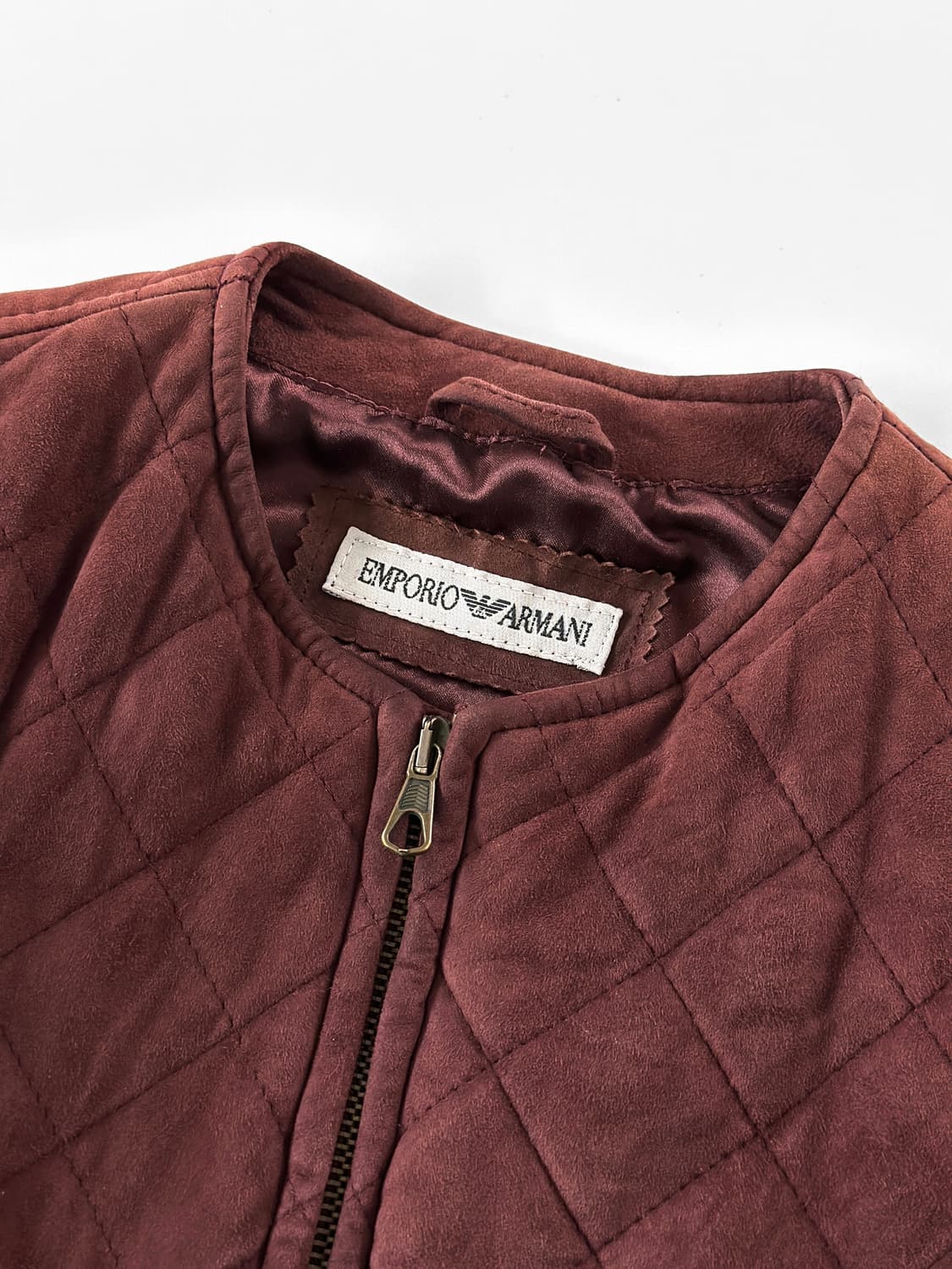 90~00s 엠포리오 아르마니 퀼팅 스웨이드 자켓 상품이미지4