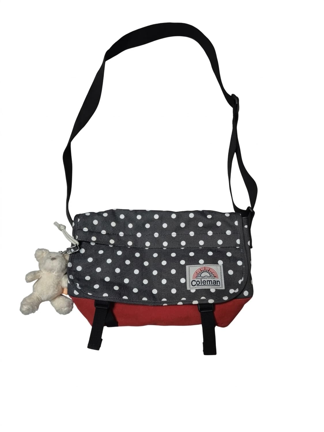 콜맨 땡땡이 도트 데님 크로스백/빈티지 모리걸 00's 상품이미지2