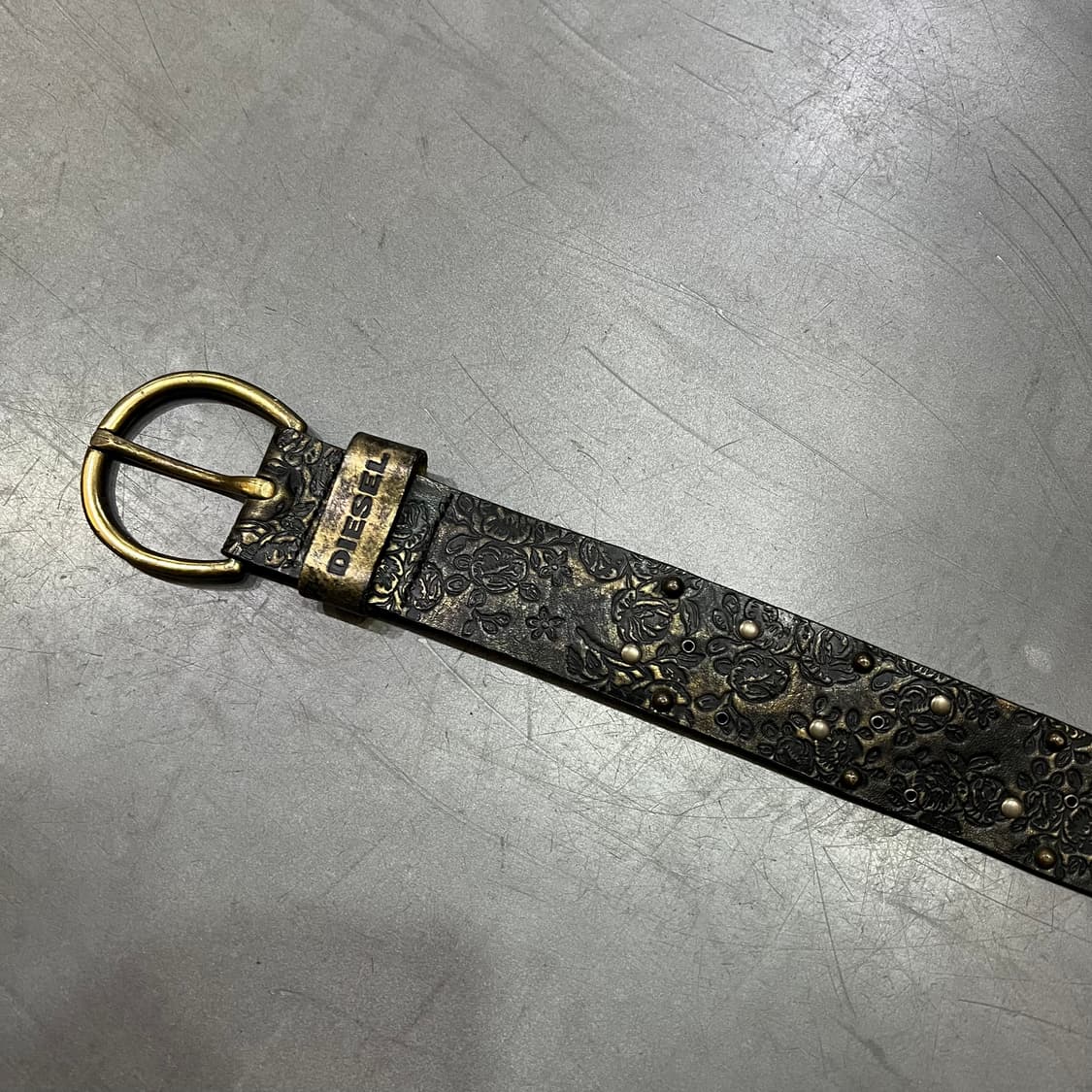  디젤 리얼레더 스터드 벨트 y14619 상품이미지2