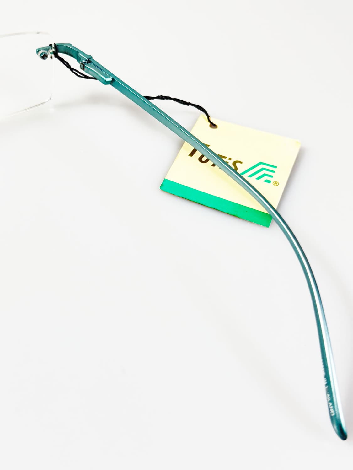 90s FUTIS 무테 스퀘어 블루 메탈 빈티지 안경 상품이미지6