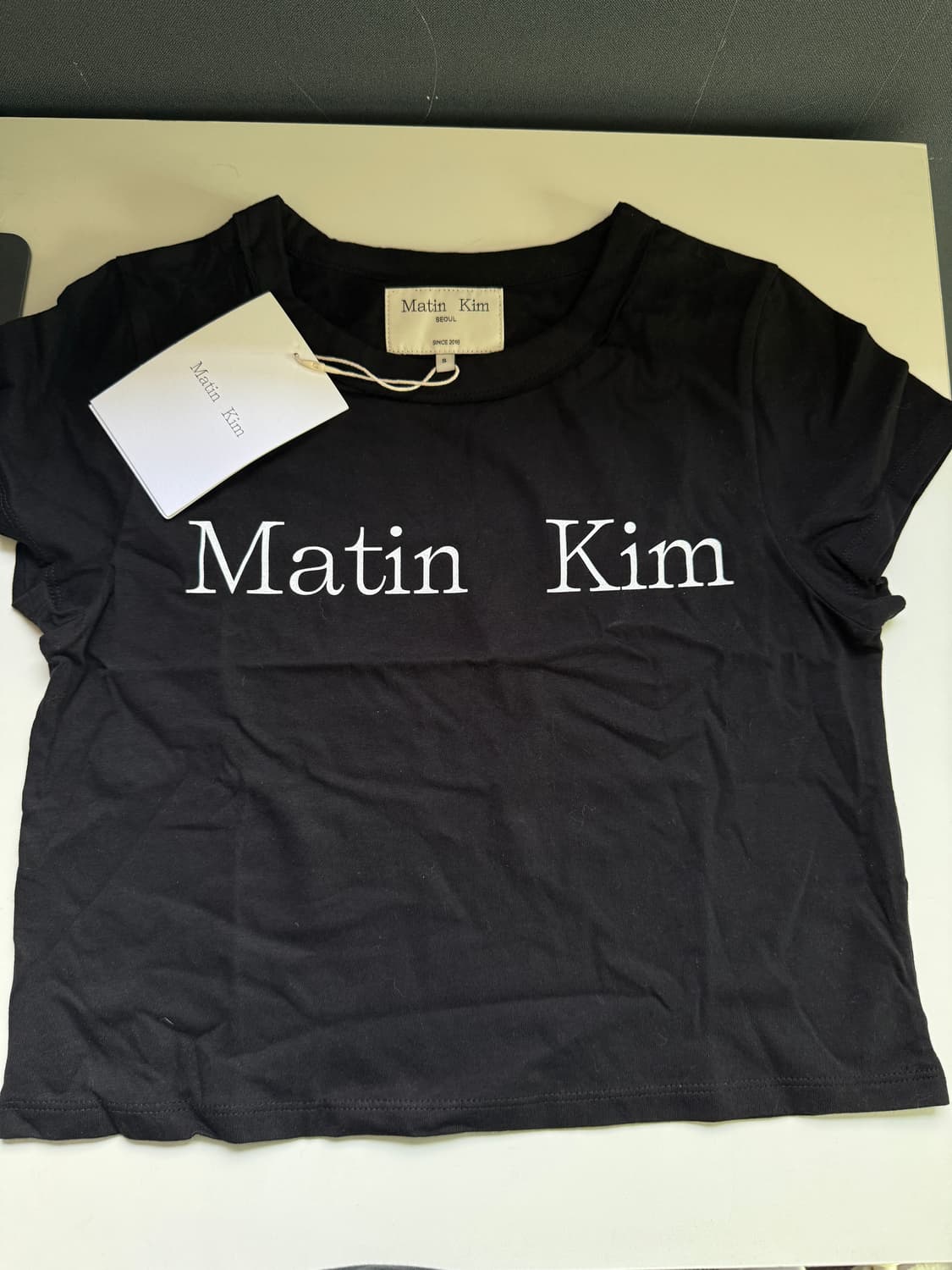 마뗑킴 크롭 반팔 티셔츠 상품이미지1