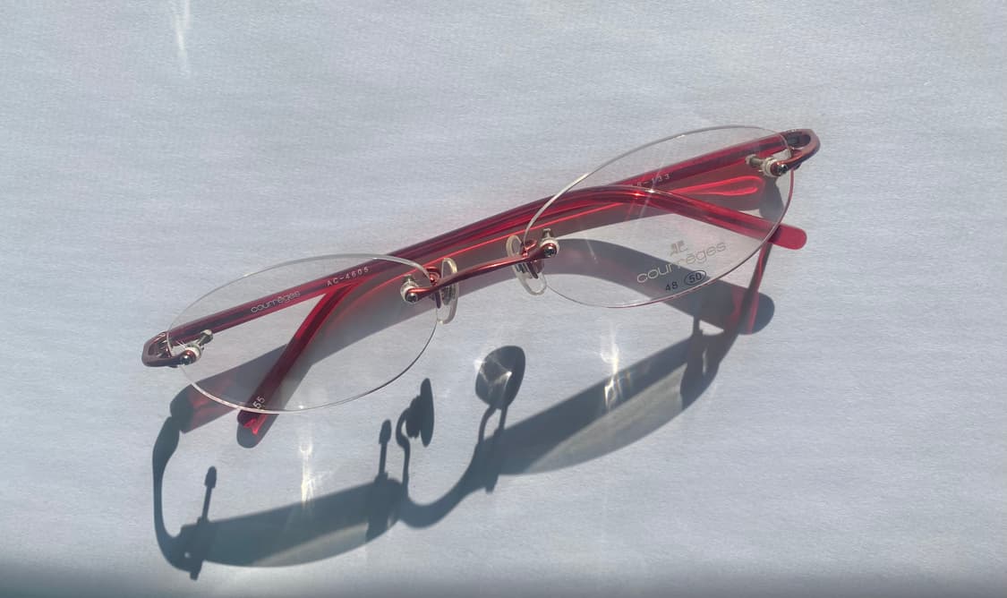꾸레쥬 무테 레드 긱시크 안경 #디올 #미우미우 상품이미지10