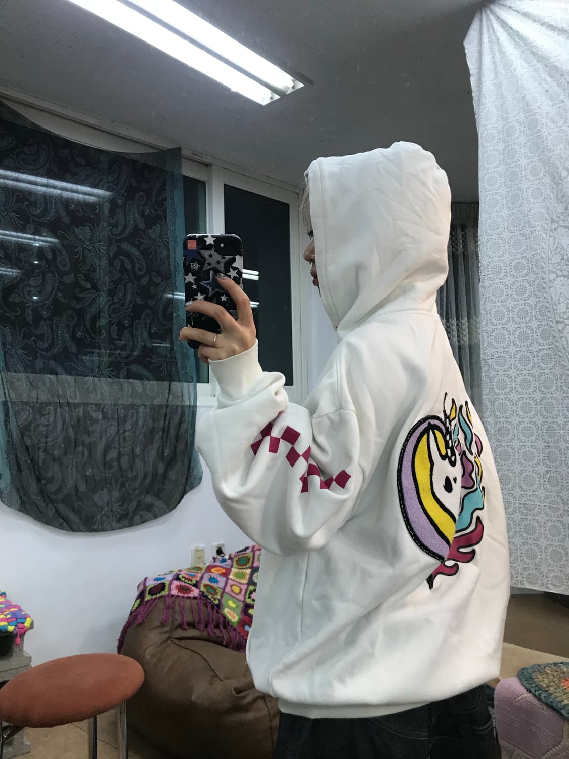 반스 x 아이린이즈굿 체커보드 후드티  상품이미지2