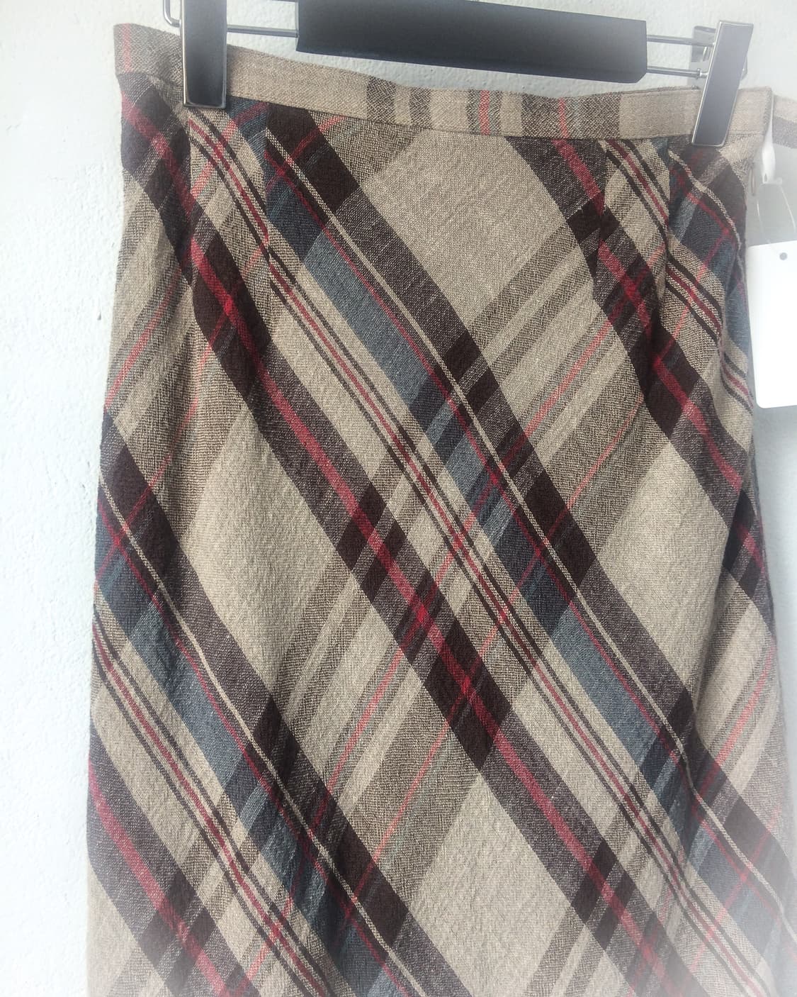Check pattern long skirt 상품이미지2