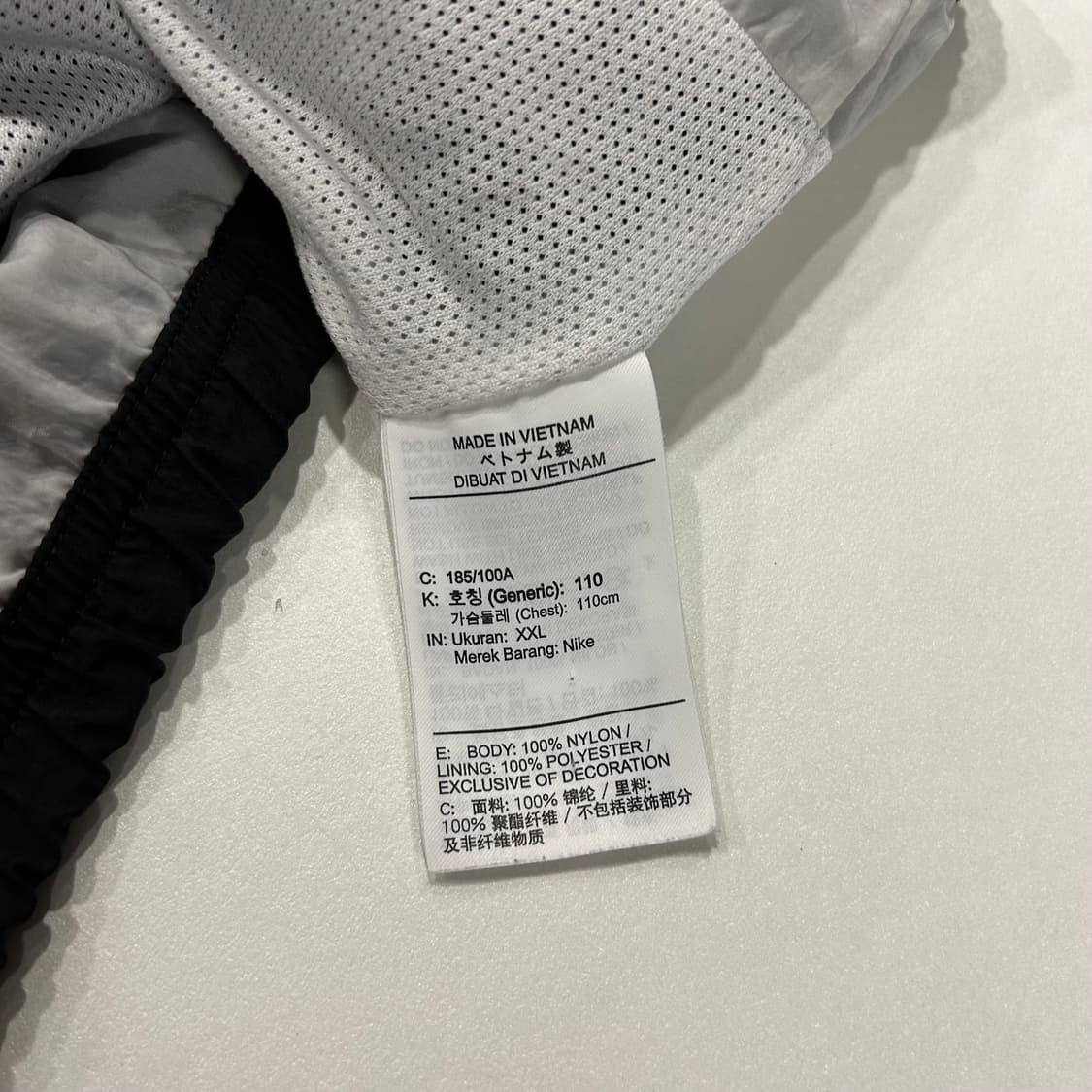 [2XL] 나이키 블랙/화이트 바람막이 자켓 A734 상품이미지7