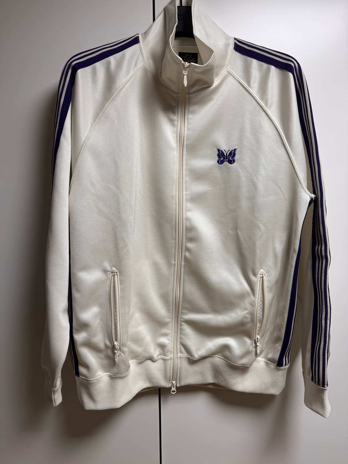 니들스 트랙 자켓 폴리 스무스 아이스 화이트 상품이미지2