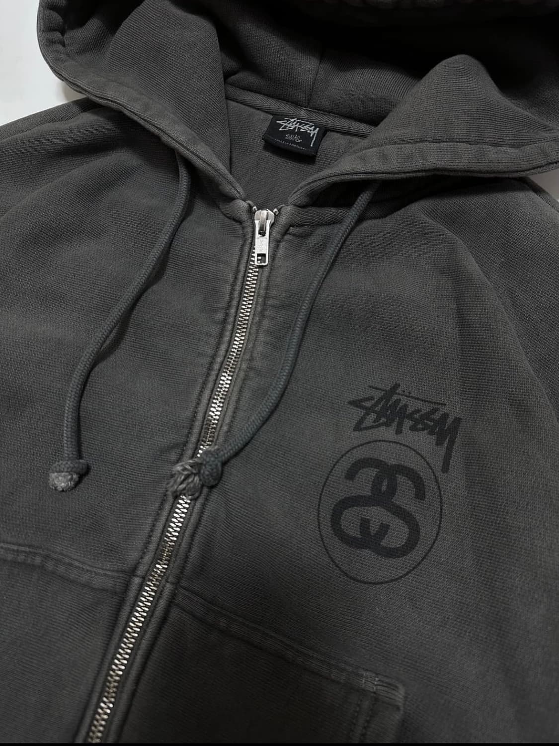 스투시 스탁 링크 피그먼트 다이드 후드집업 판매 상품이미지2