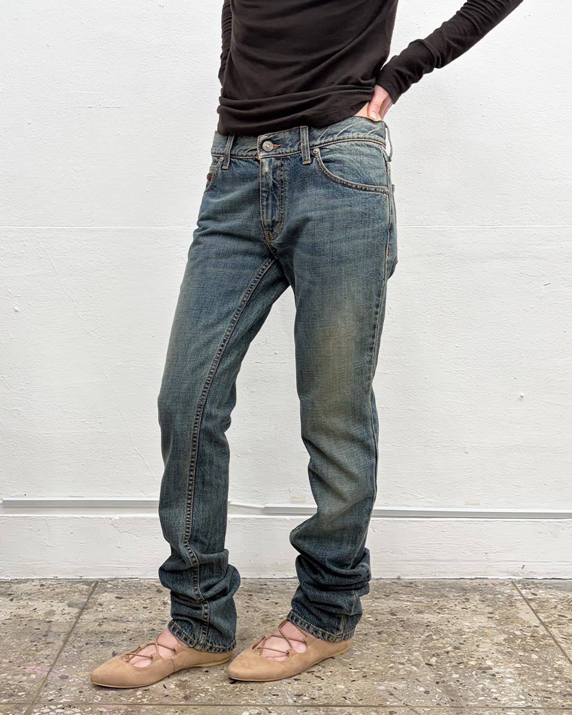 구찌 2007 웹 디테일 데님 팬츠 상품이미지3