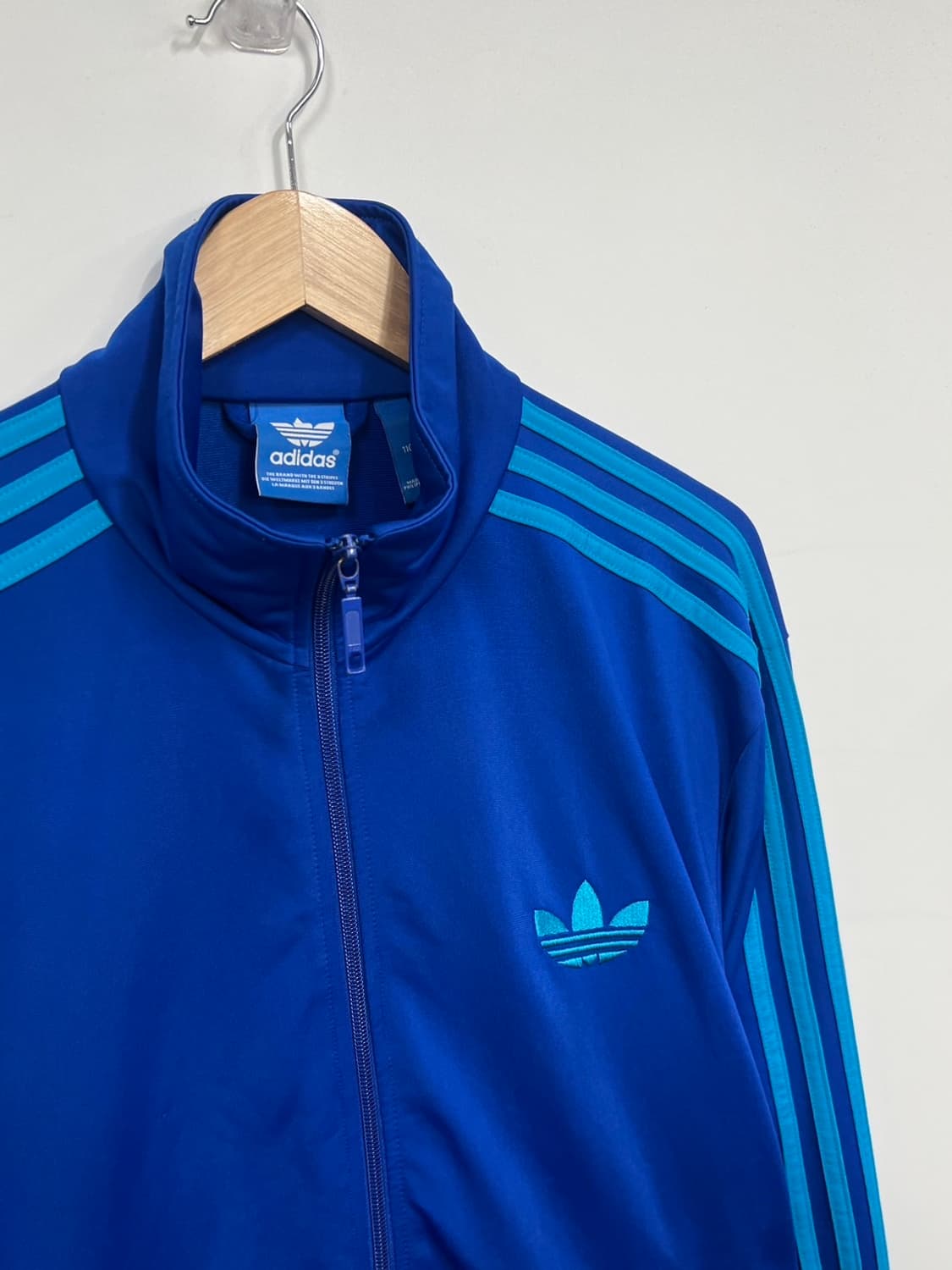 아디다스 구형 트레포일 파이어버드 파랑 트랙 져지 상품이미지2