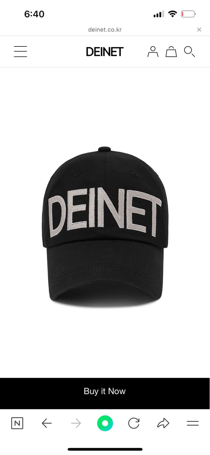 다이닛 모자 DEINET BIG LOGO CAP IN BLACK 상품이미지1