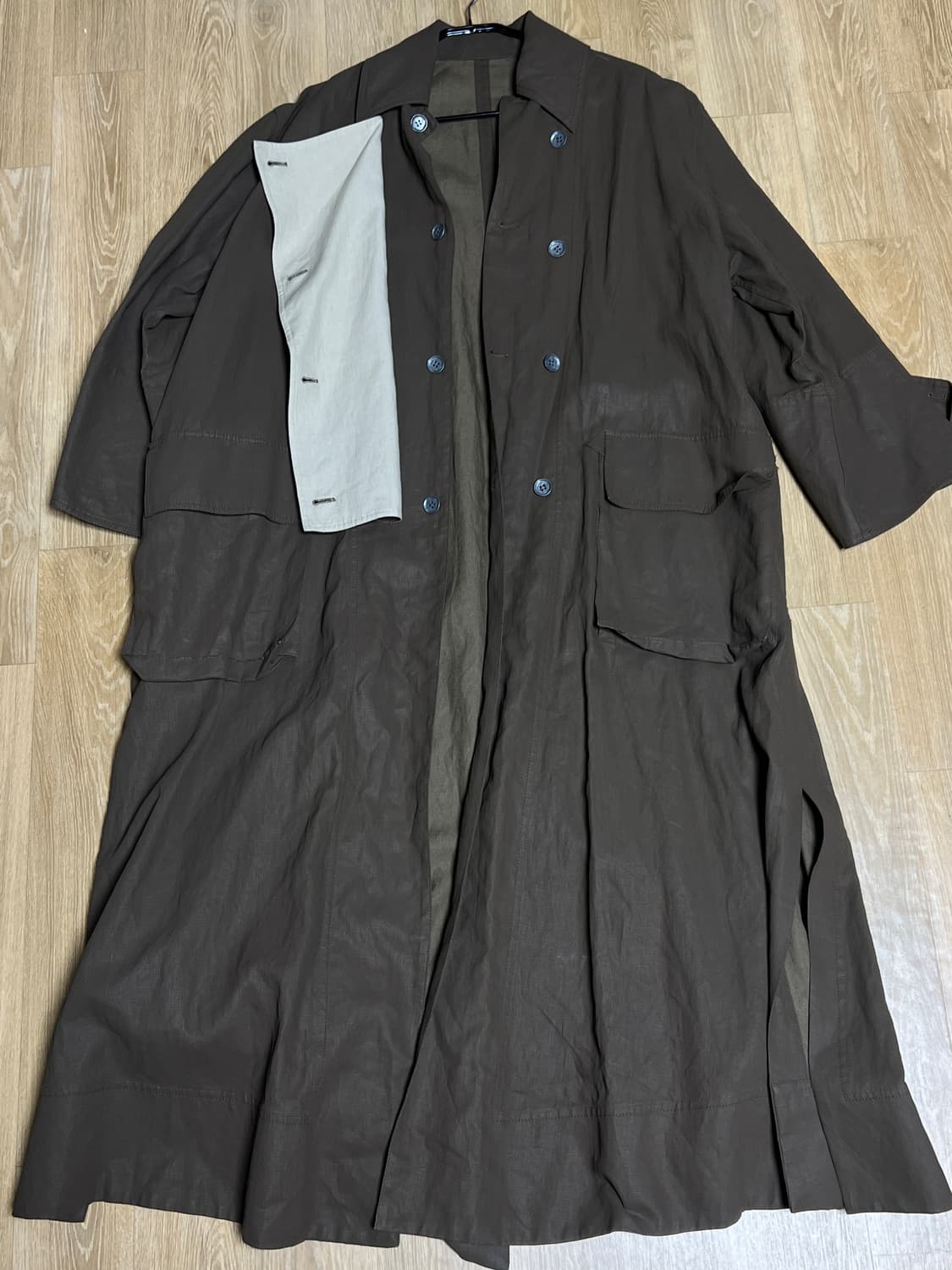 빈티지 아크네 린넨 롱 자켓 상품이미지1