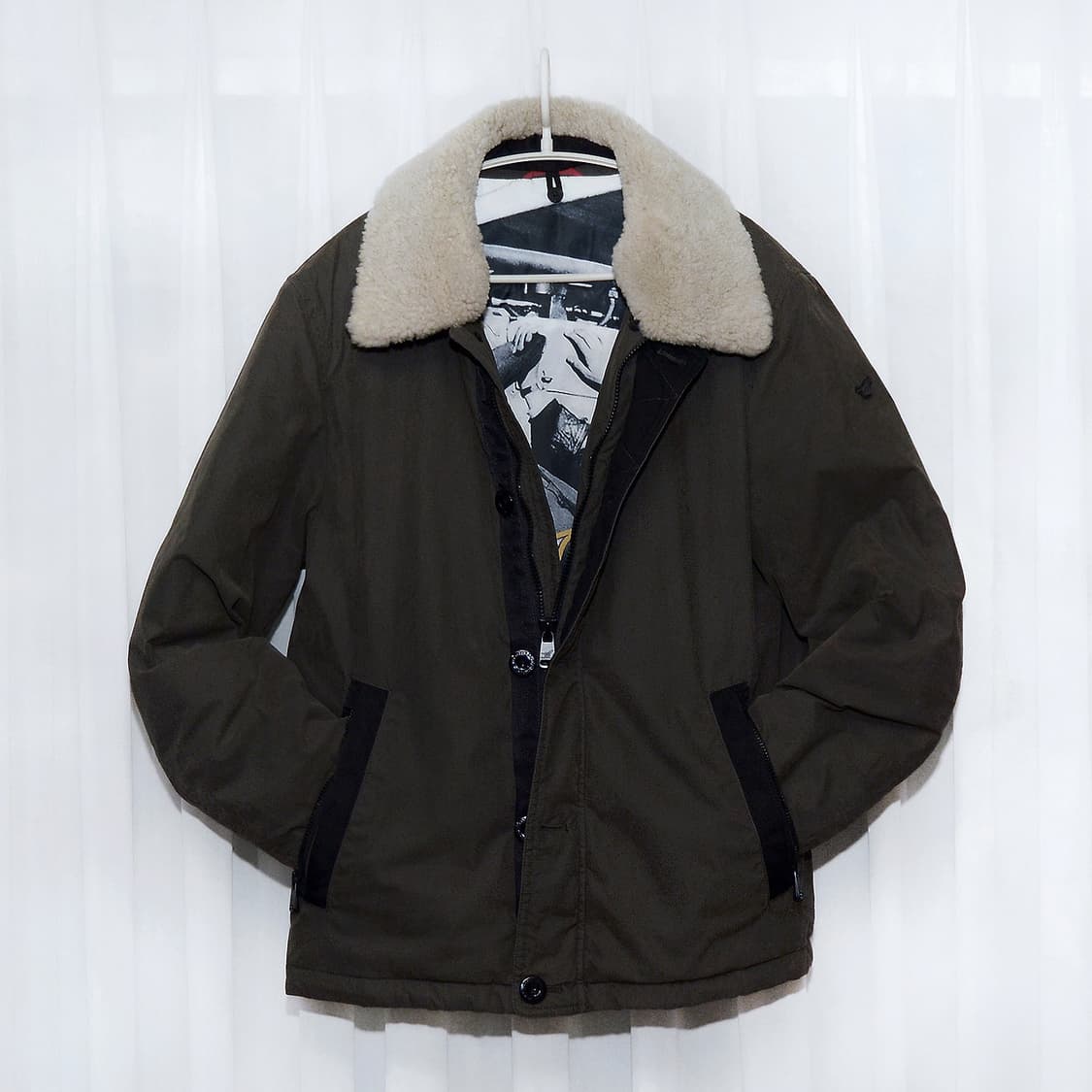 헨리코튼 스핏파이어 양털카라 구스다운 패딩 봄버 (95-100) 상품이미지1